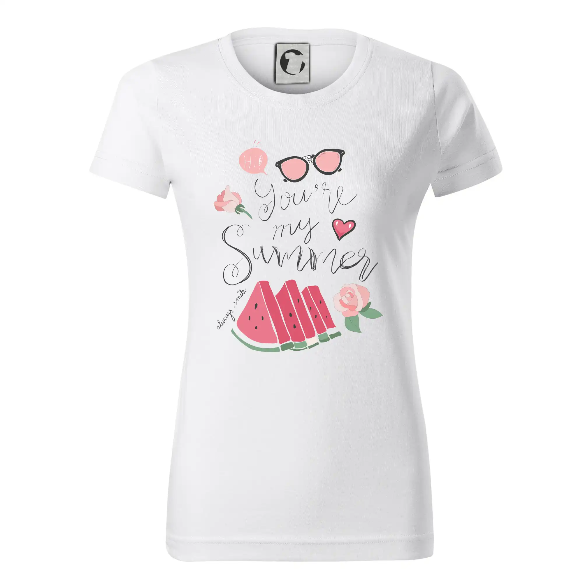 Ostatné nápisy - Summer Watermelon - Dámske tričko basic - ľahko voľnejšie a dlhšie