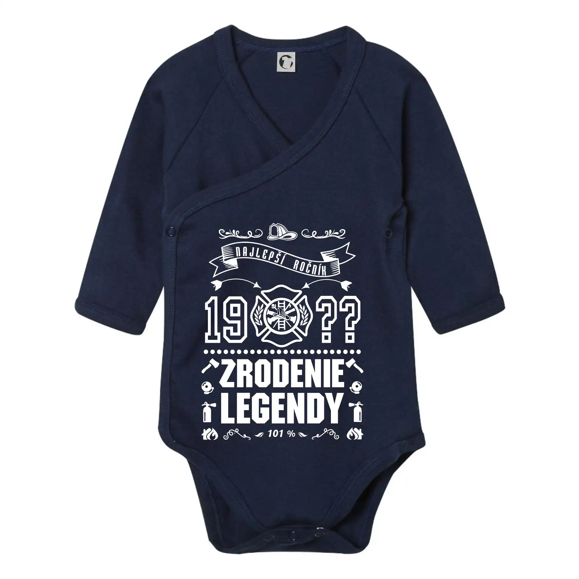 Trička Zrodenie legendy - Zrodenie legendy - pre hasičov - Body zavinovacie s dlhým rukávom