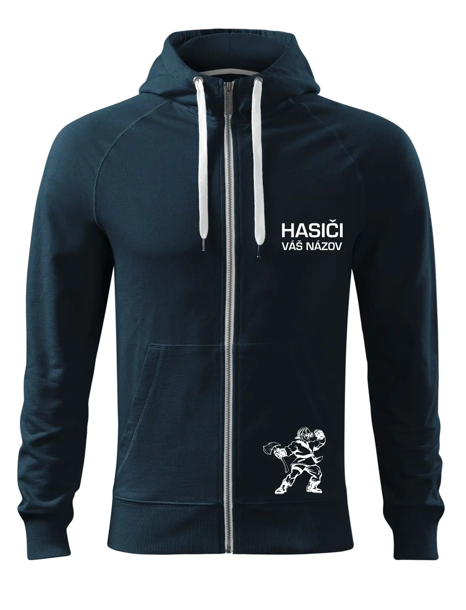 Originálne tričká pre hasičov - Hasič postava - vlastný názov - Mikina Voyage  - 100% bavlna