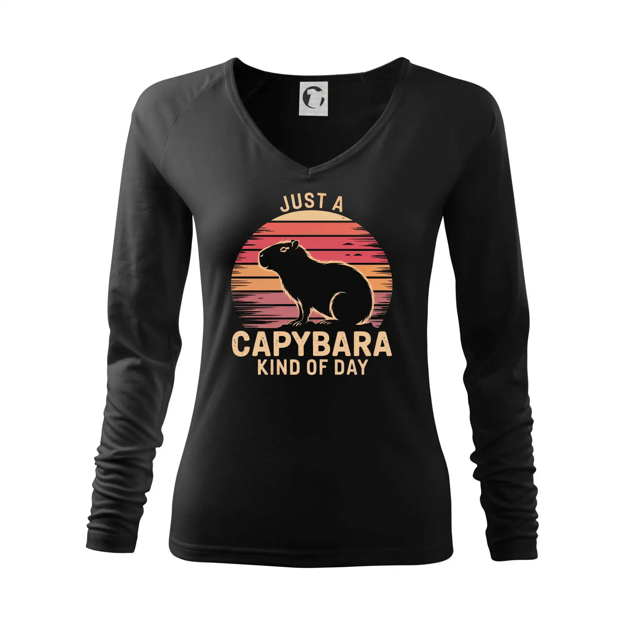 Tričká so zvieratami - Just a Capybara Kind of Day - Tričko dámske Elegance