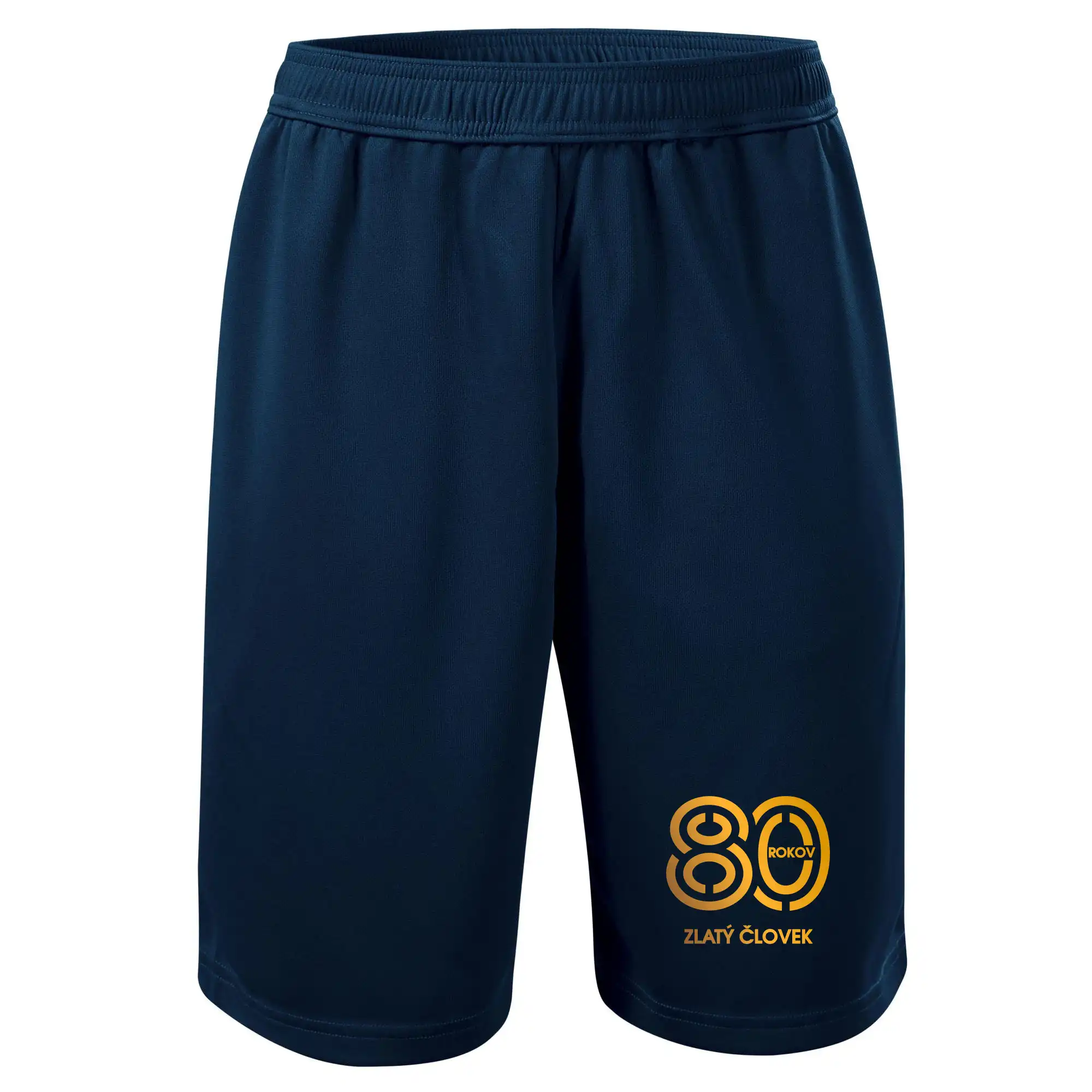 Tričká k narodeninám - 80 rokov zlatý človek - Šortky pánske športové