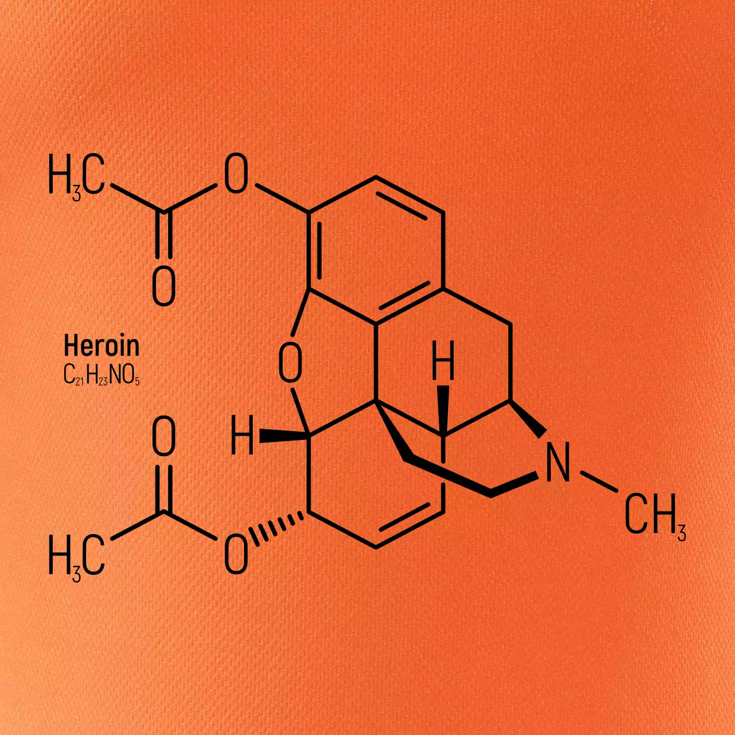 Molekulární struktura Heroin