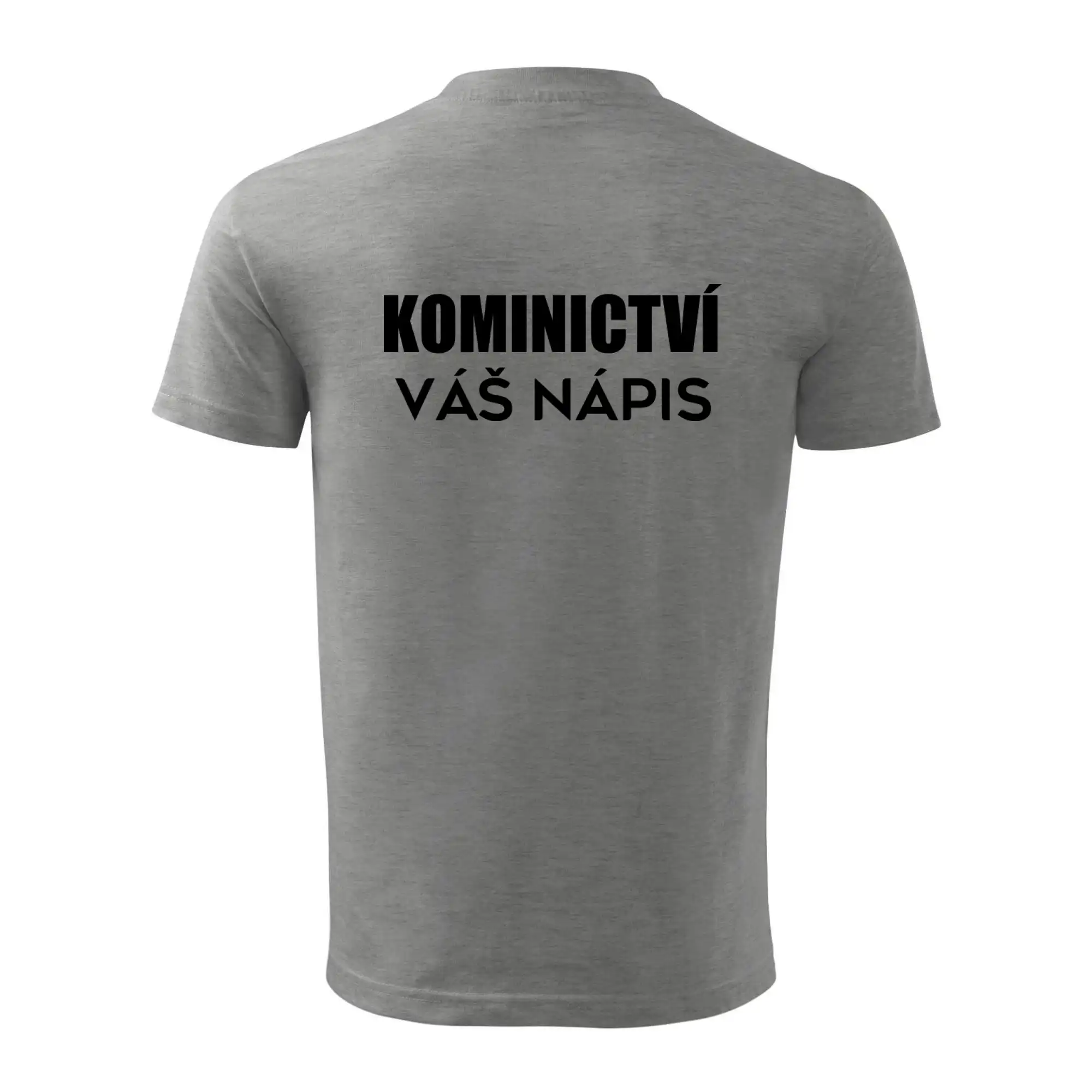 Kominík logo + nápis na zádech