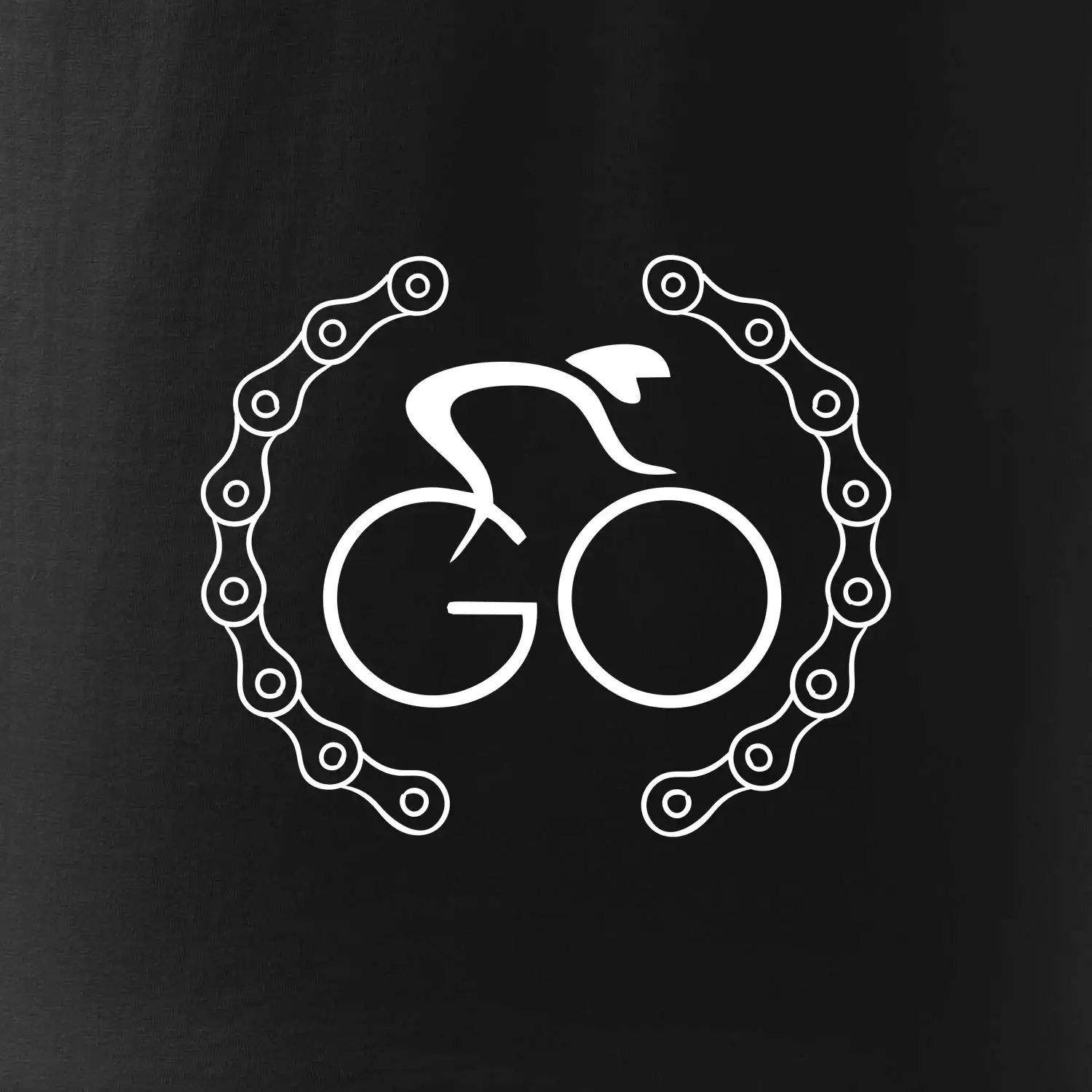 Logo cyklisty a řetěz