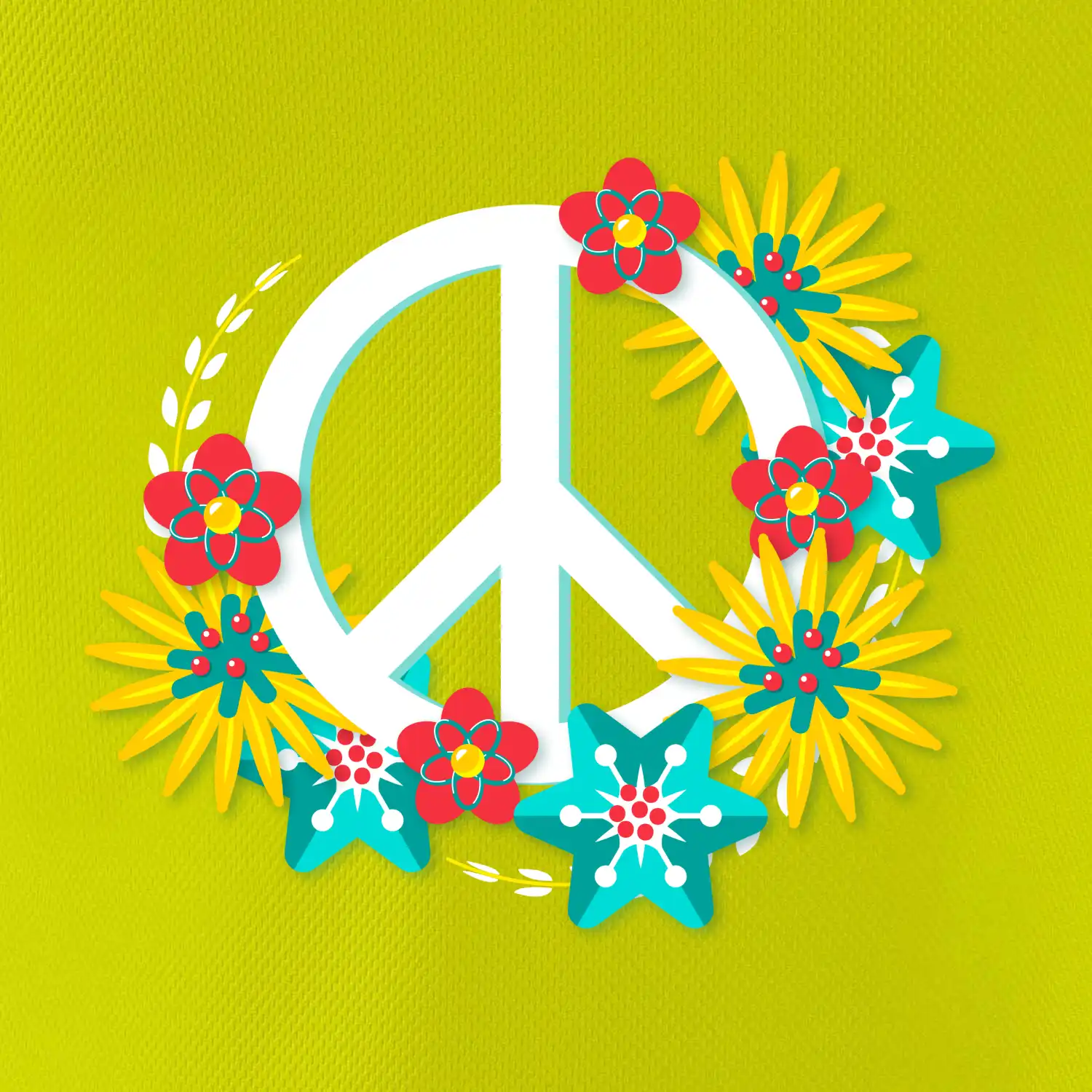 Peace symbol abstraktní