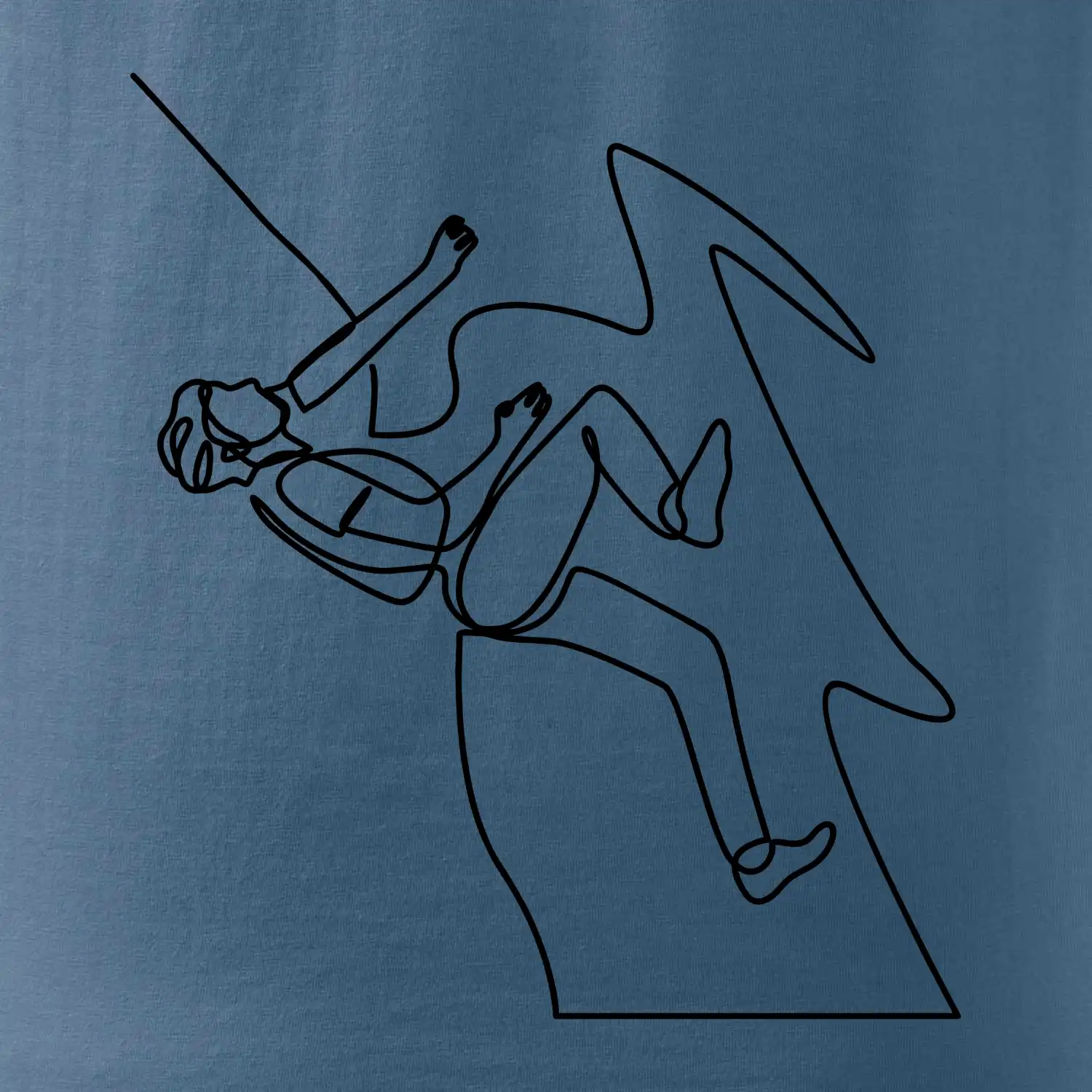 Lezec na skále jedním tahem