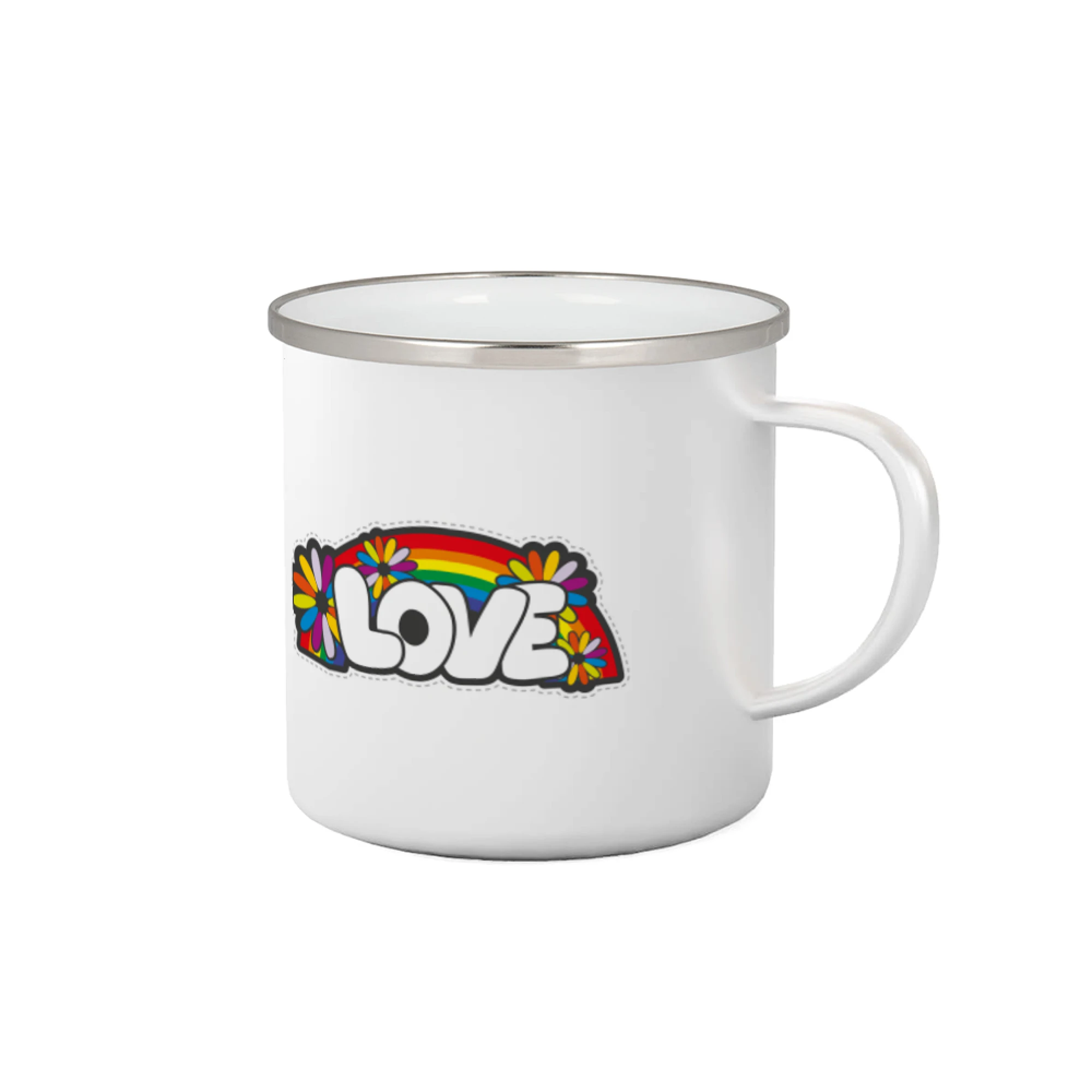 Tričká pre pohodový ľudí - Love s dúhou v pozadí - Plecháčik
