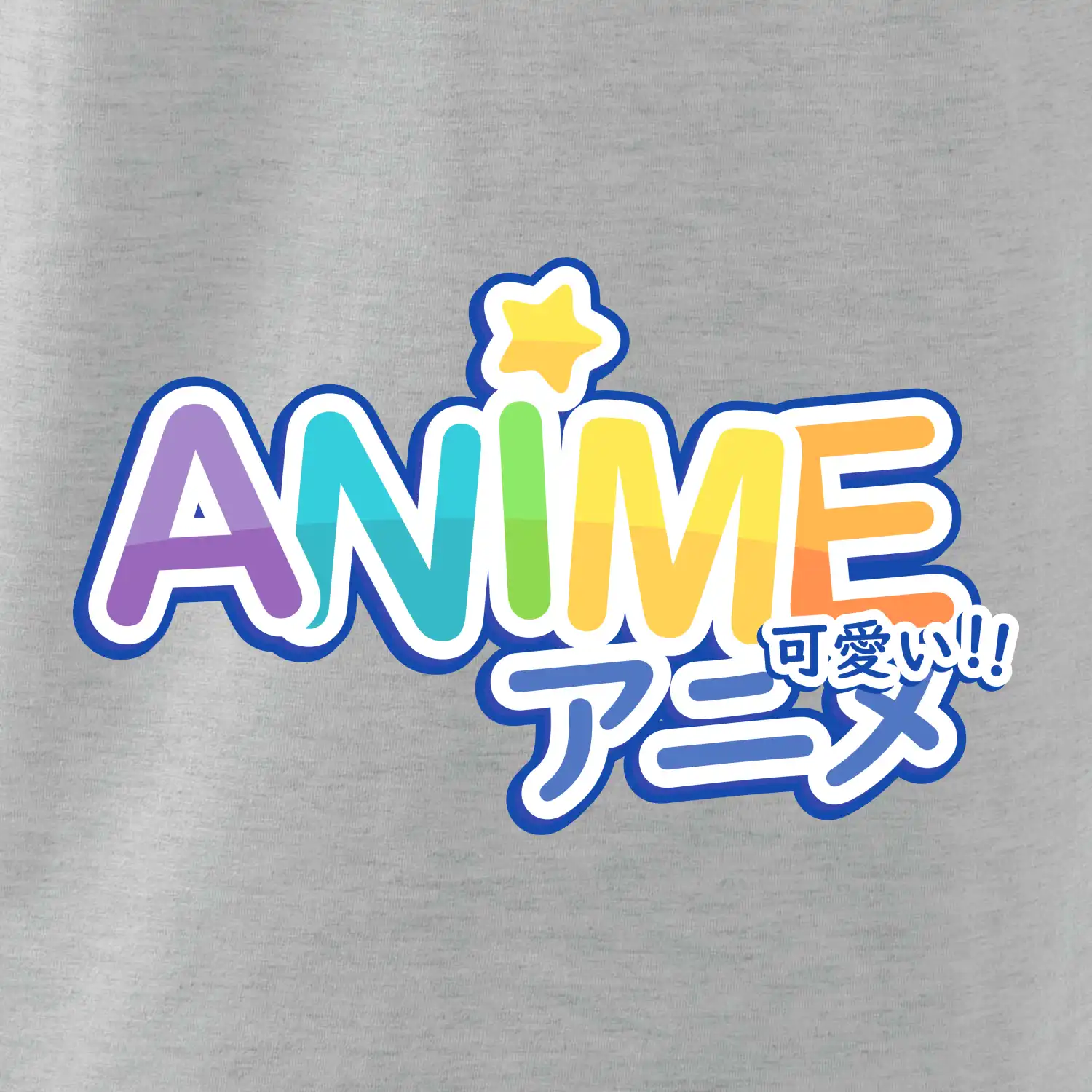 Anime nápis duhový