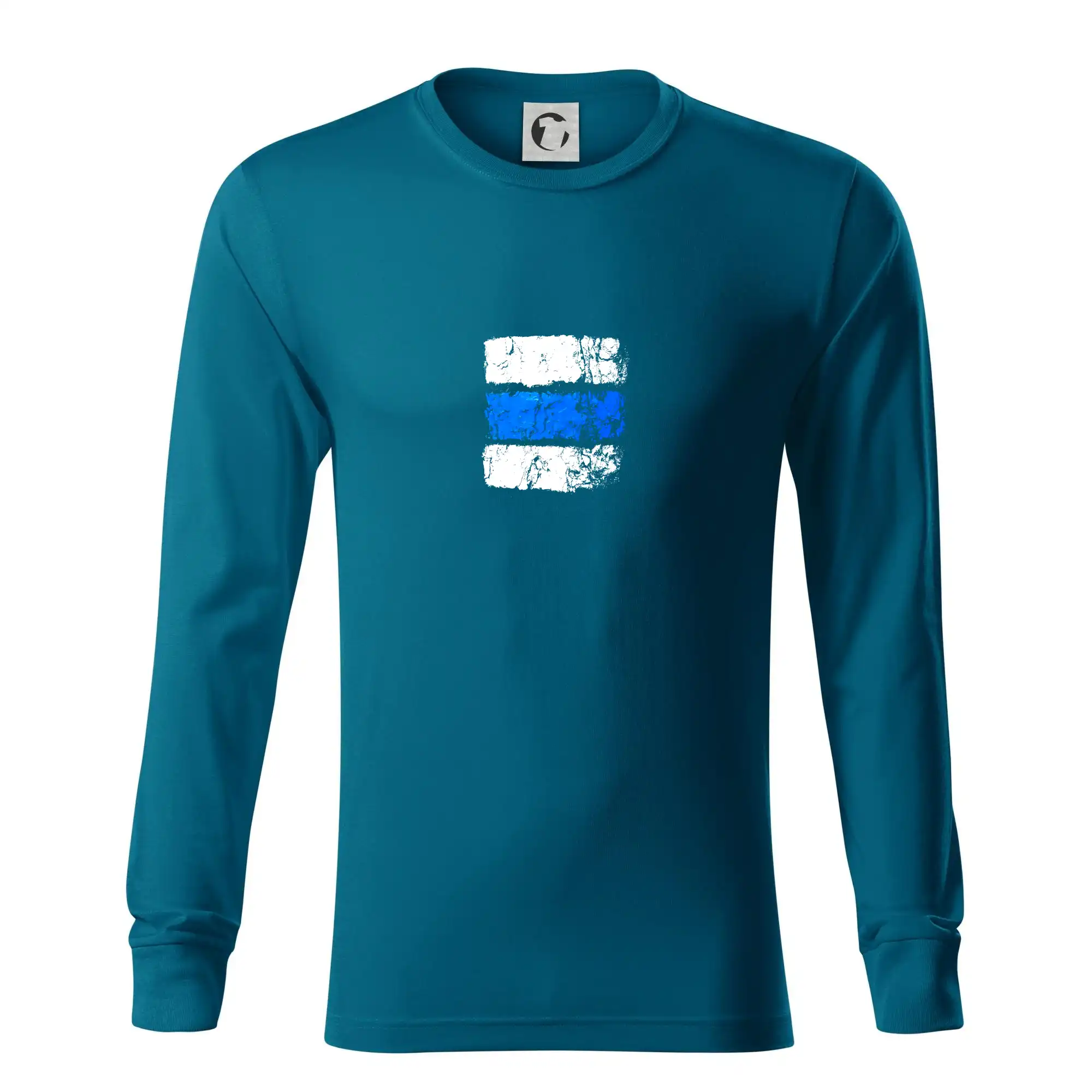 Trička pre cestovateľov - Turistická značka - modrá - Tričko s dlhým rukávom LS R05