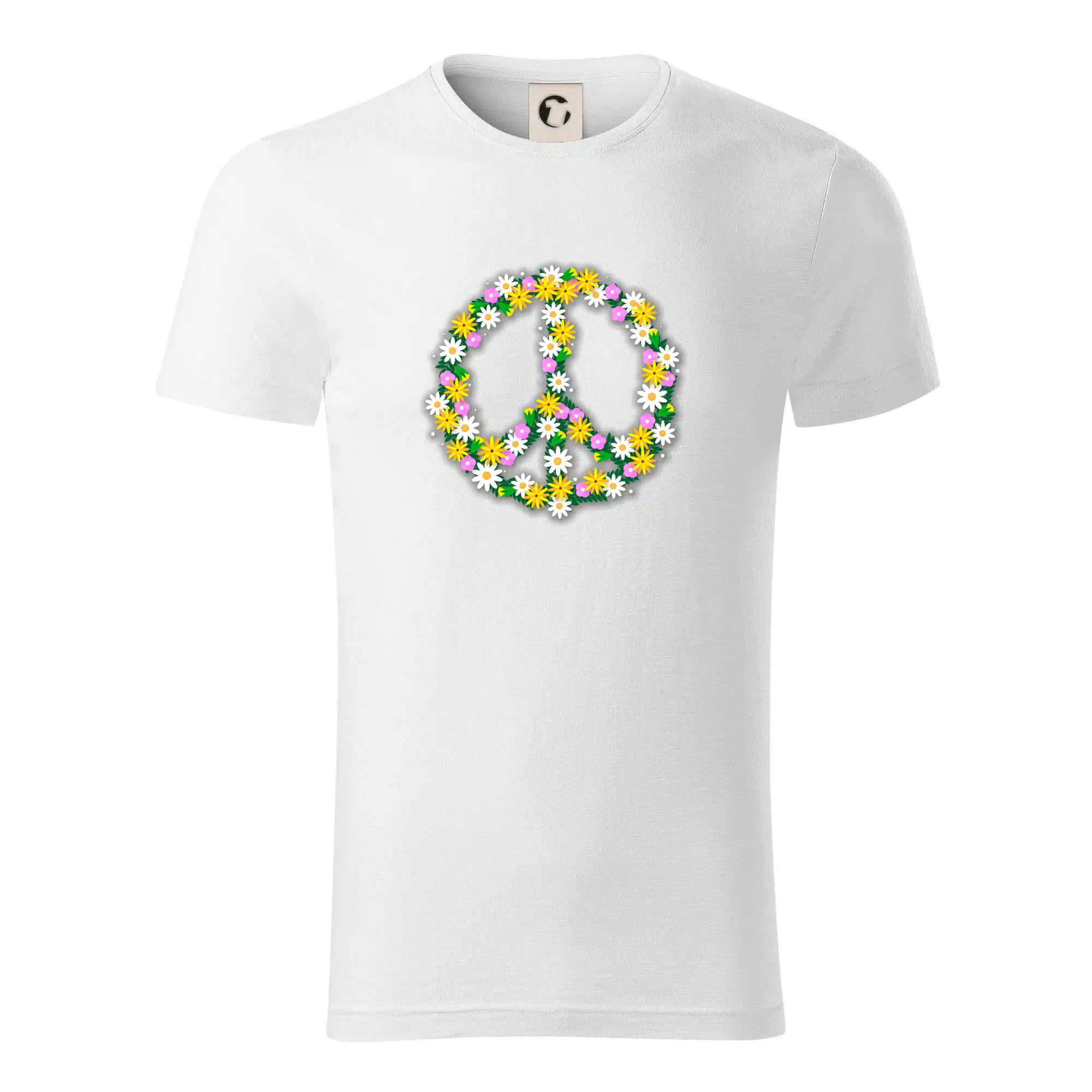 Tričká pre pohodový ľudí - Peace symbol margaréty - Tričko z organickej bavlny