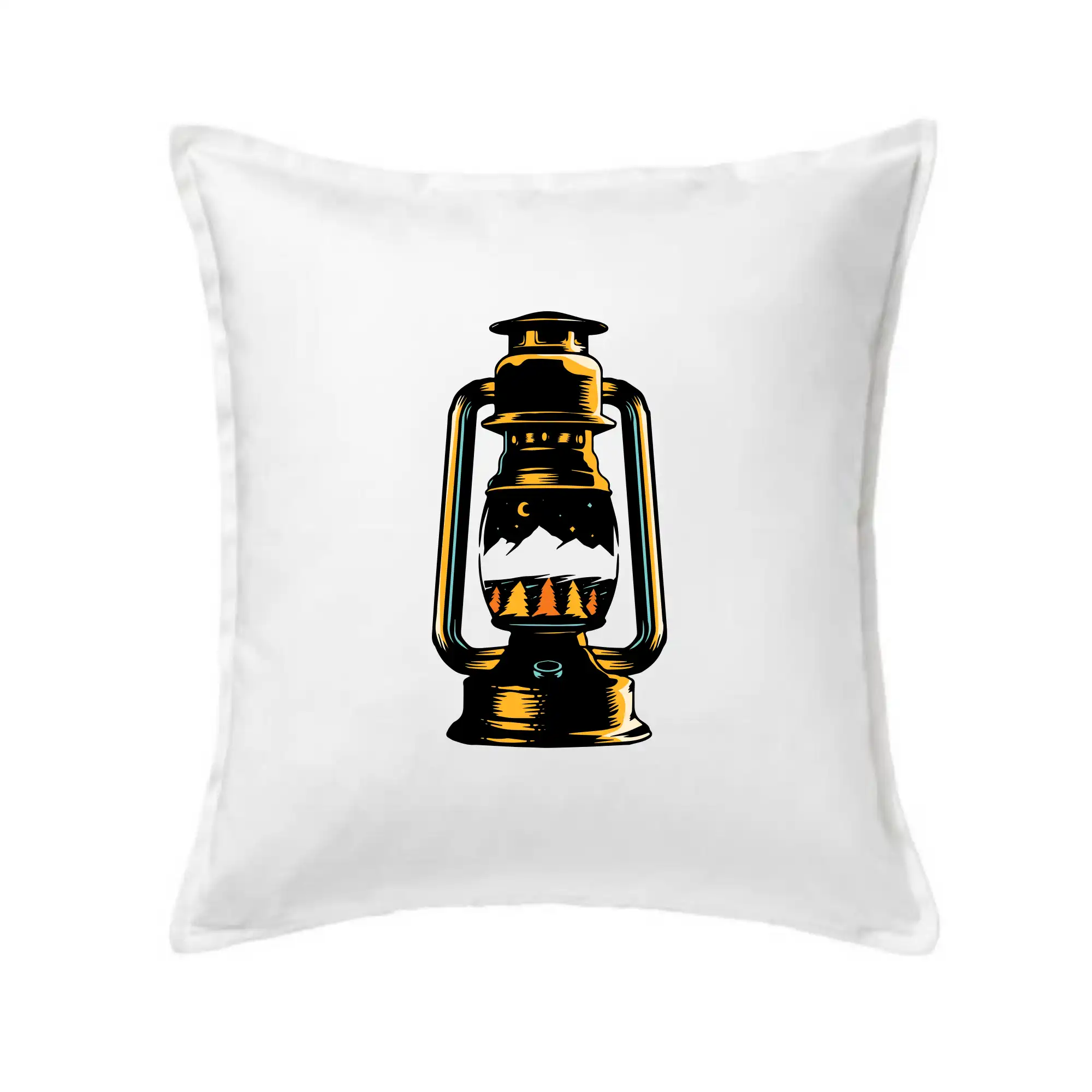 Trička pre cestovateľov - Petrolejka s horami - Vankúš 50x50