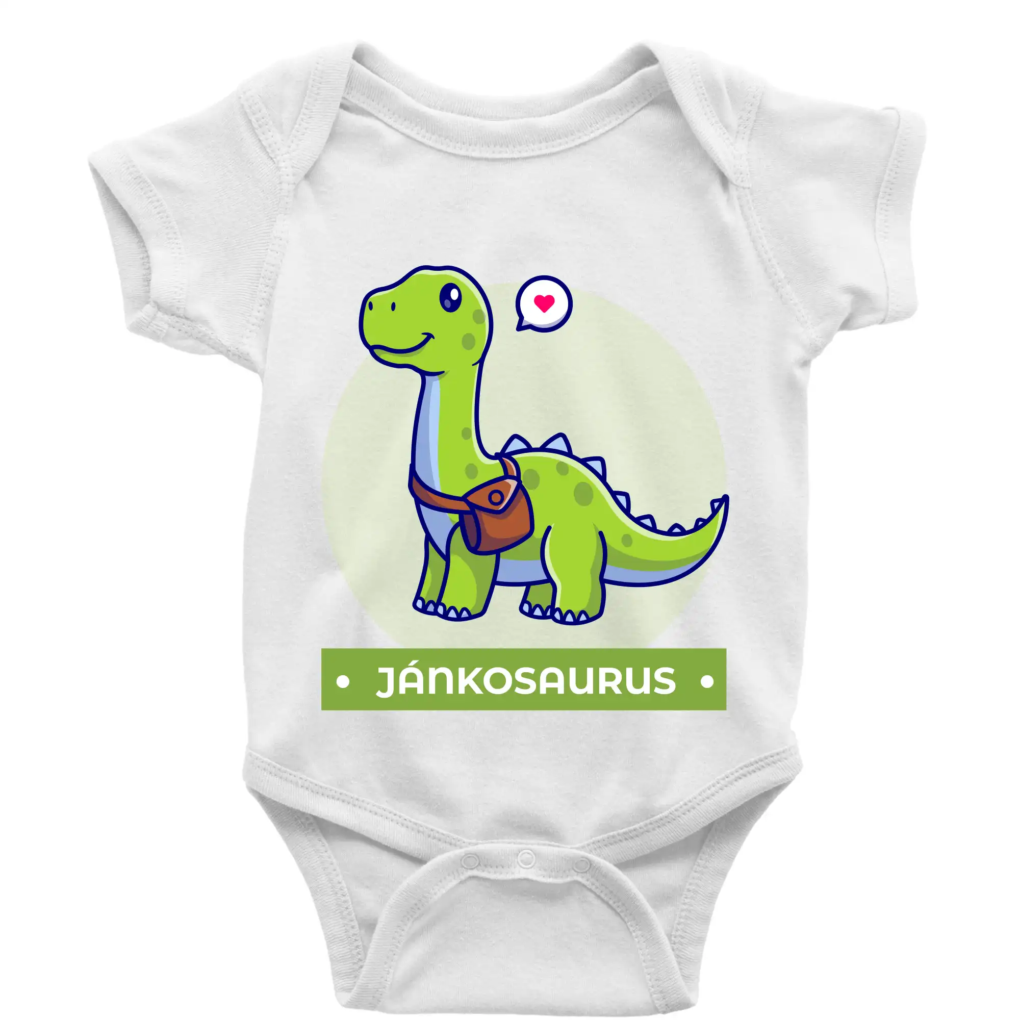 Detské tričká, mikiny a body s originálnymi potlačami | Veselé motívy pre chlapcov aj dievčatá - Dinosaurie mená - zelený dinosaurus - Body dojčenské s krátkym rukávom