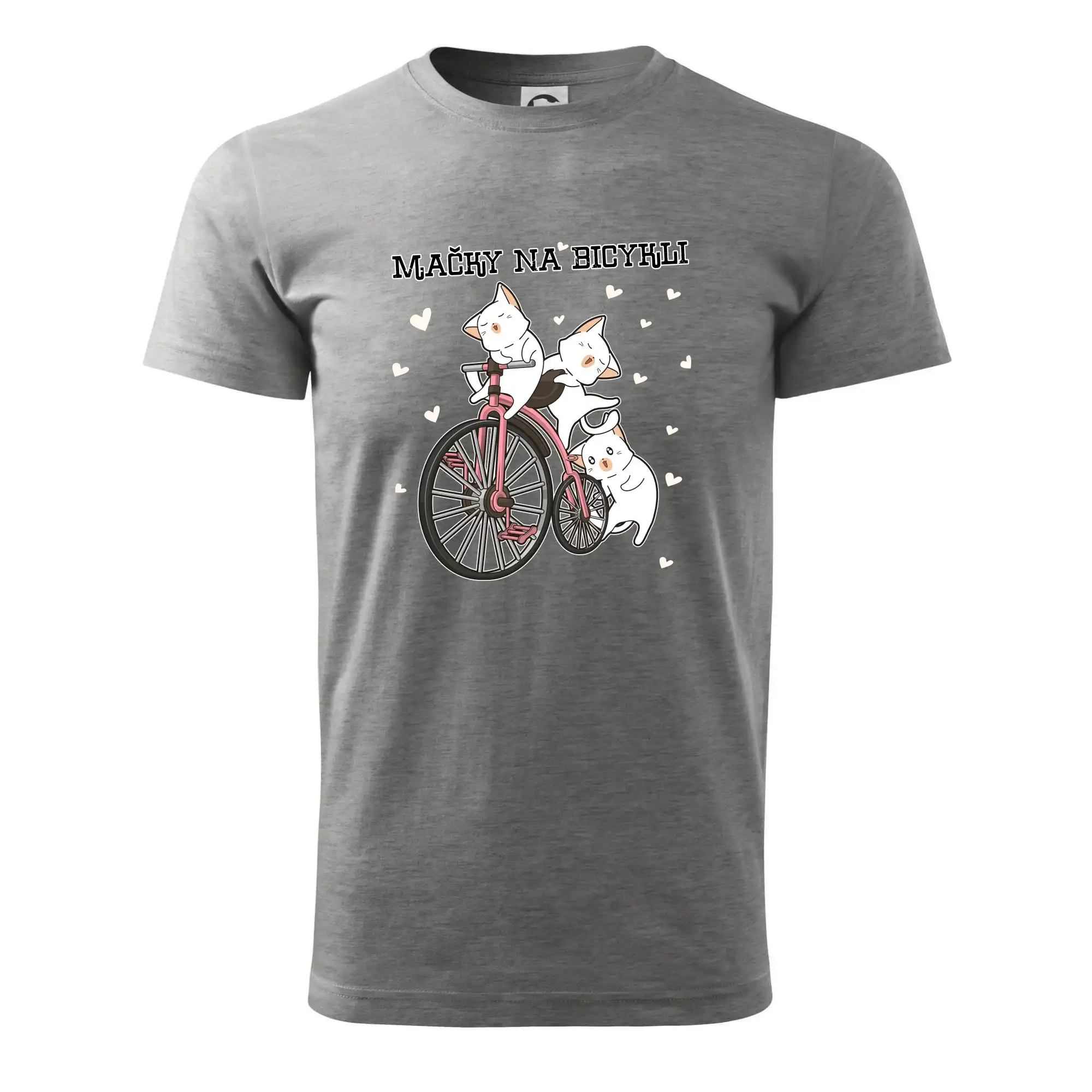 Tričko ako darček pre cyklistu - Mačky na bicykli - Pánske tričko nižšej gramáže