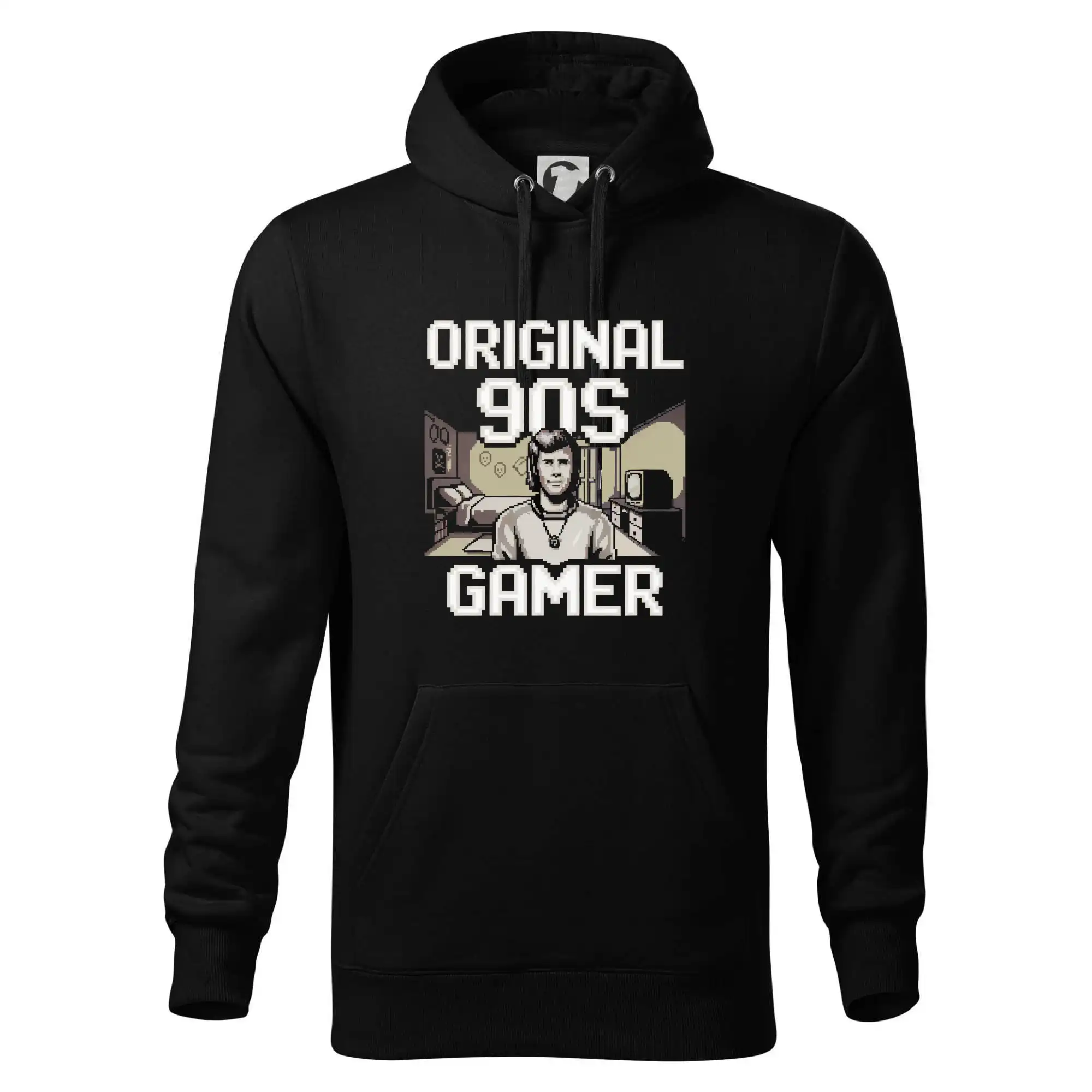 Tričká pre ajťákov - Original 90s gamer - béžový - Mikina pánska Cape s kapucňou