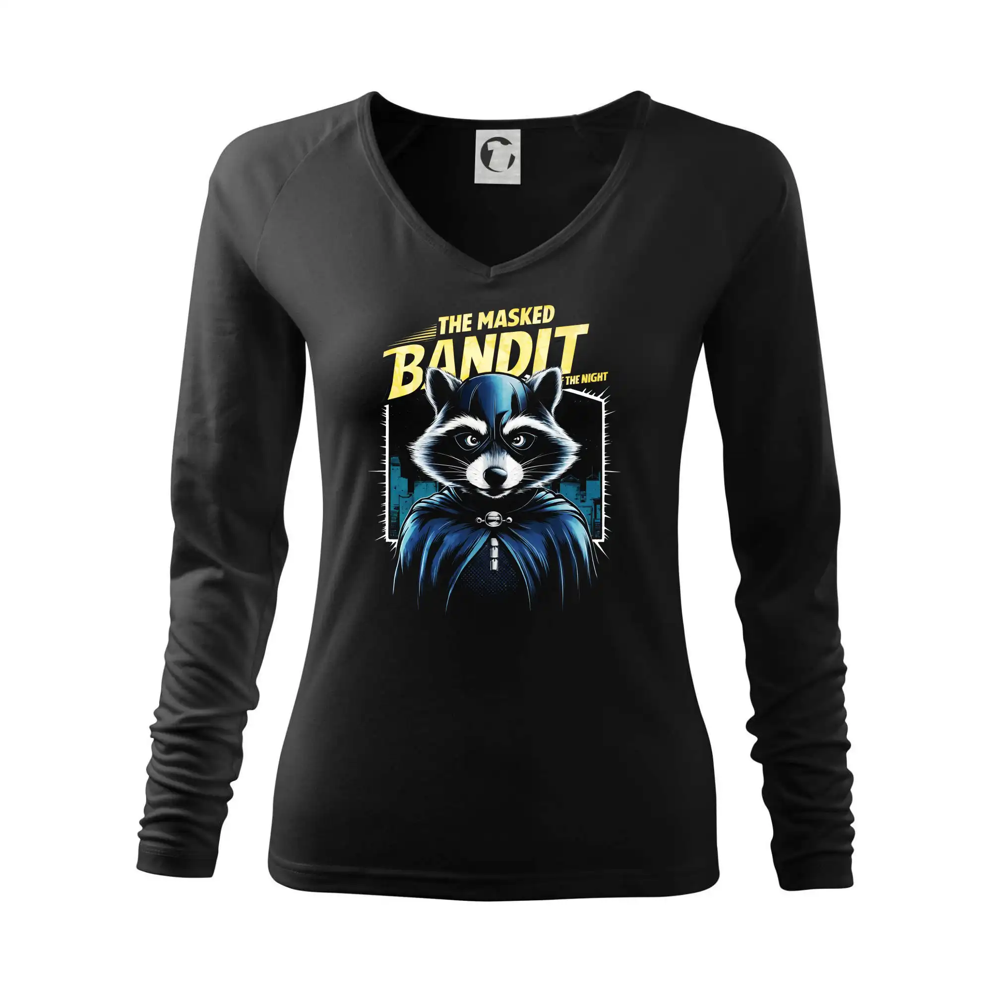 Tričká so zvieratami - Mýval v plášti masked bandit - Tričko dámske Elegance