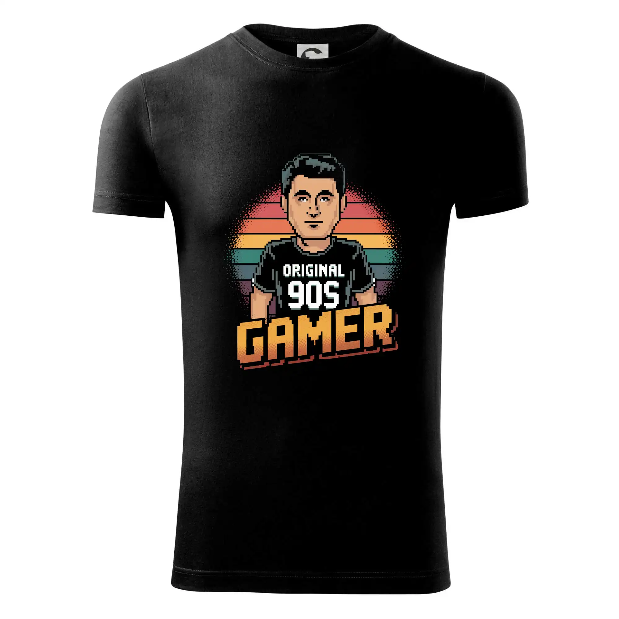 Grafické tričká - Original 90s gamer farebný - Viper FIT - Pánske zúžené tričko