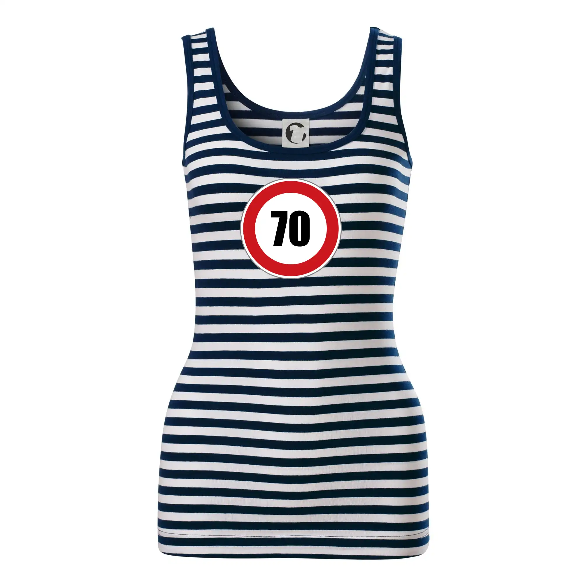 Tričká k narodeninám - Dopravná značka - obmedzenie rýchlosti 70 - Sailor tielko na vodu