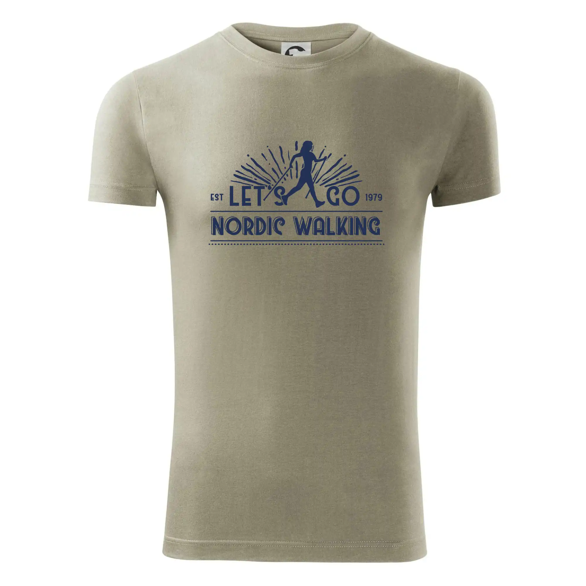 Tričká pre bežcov - Let's go nordic walking - vintage - Viper FIT - Pánske zúžené tričko