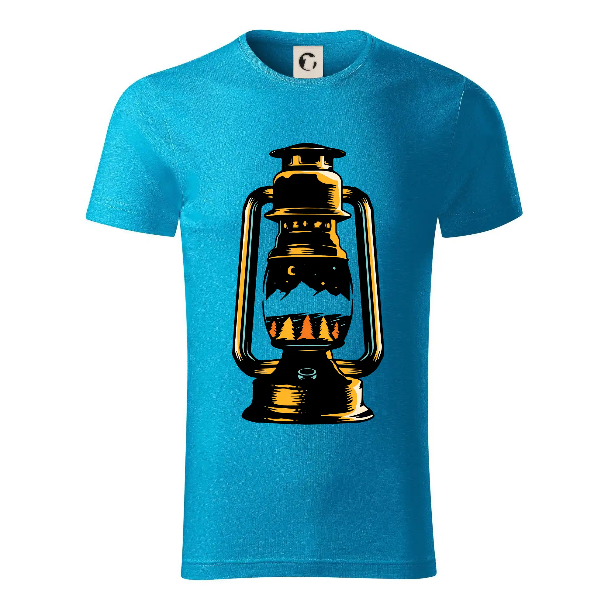 Trička pre cestovateľov - Petrolejka s horami - Tričko z organickej bavlny