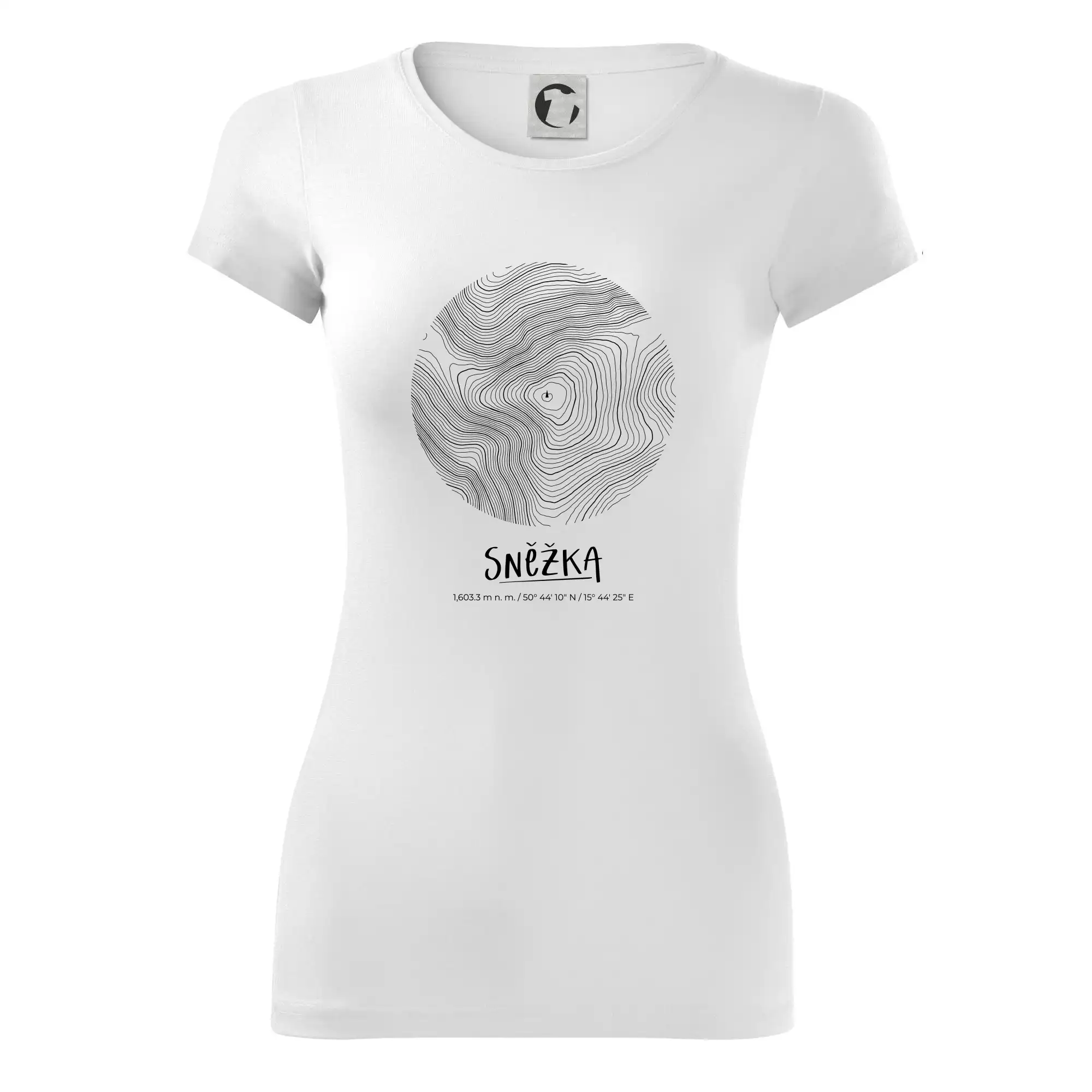 Sněžka - vrstevnice v kruhu