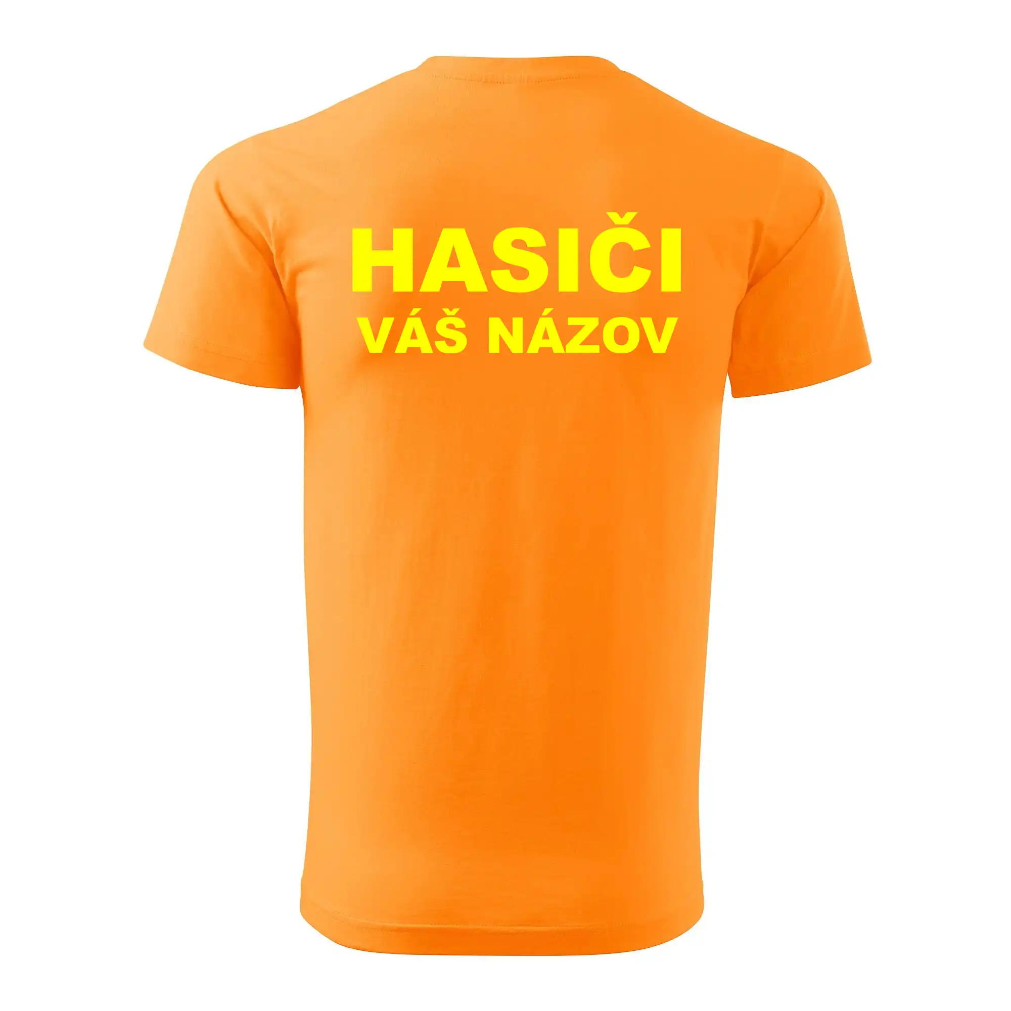 Hasiči - žltý nápis - váš názov zboru