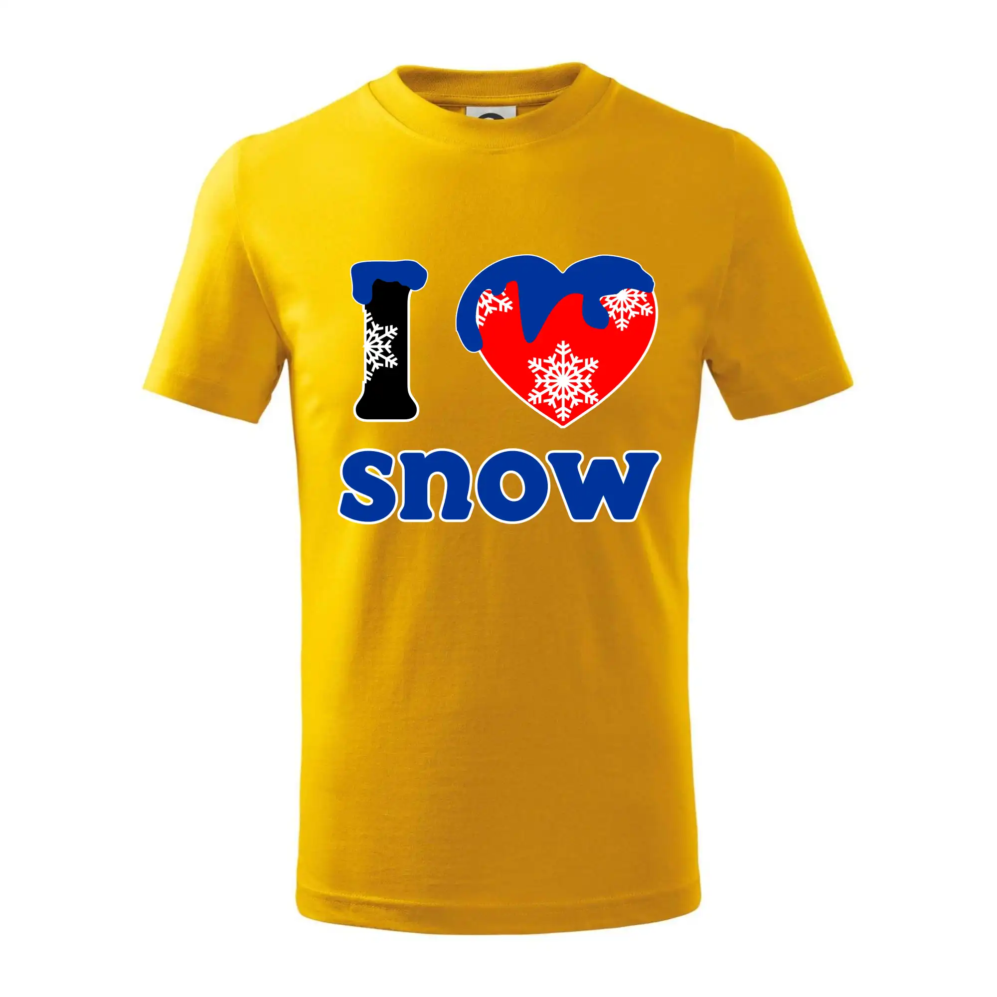 Lyže a Snowboard - I love snow - Tričko detské bavlnené