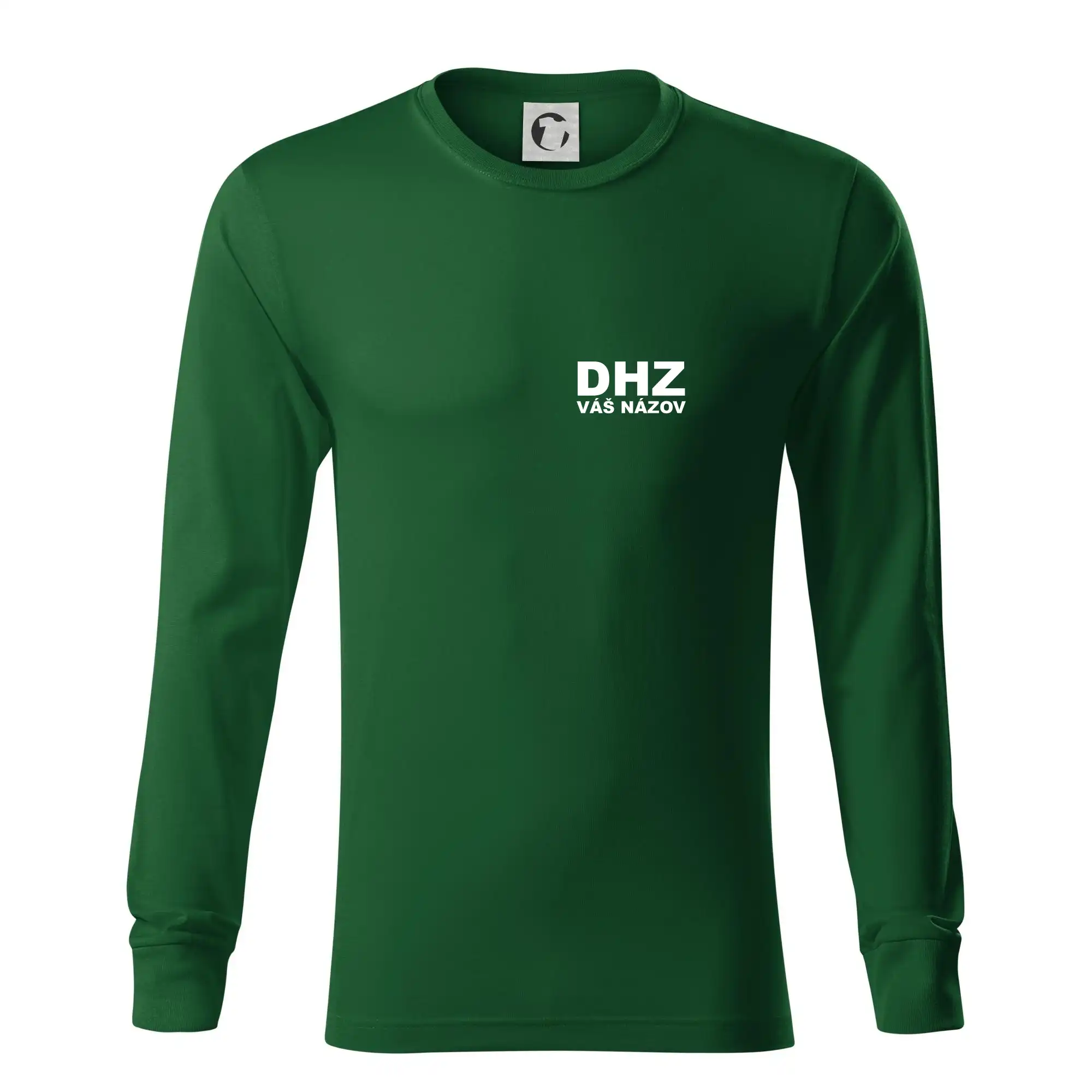 Originálne tričká pre hasičov - DHZ nápis (názov zboru - vlastný nápis) - Tričko s dlhým rukávom LS R05