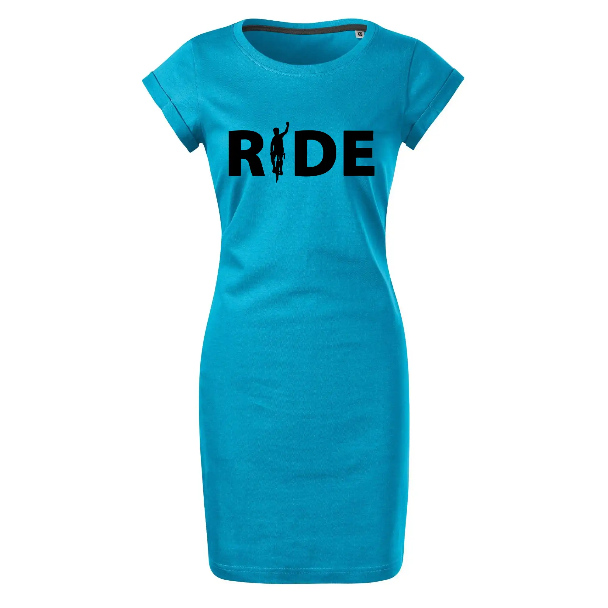 Ride - nápis s cyklistou