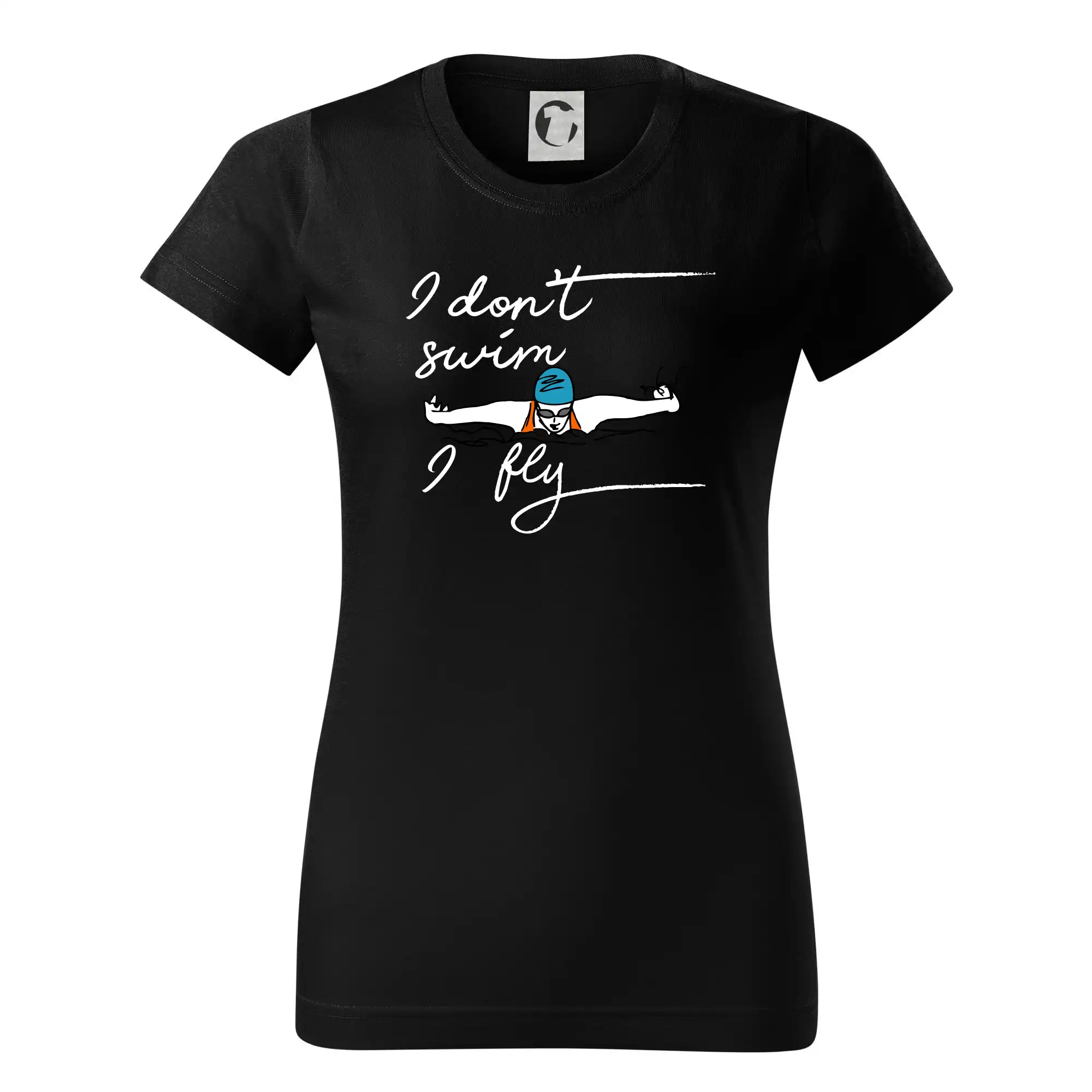 Ostatné športy - I don't swim i fly - Dámske tričko basic - ľahko voľnejšie a dlhšie