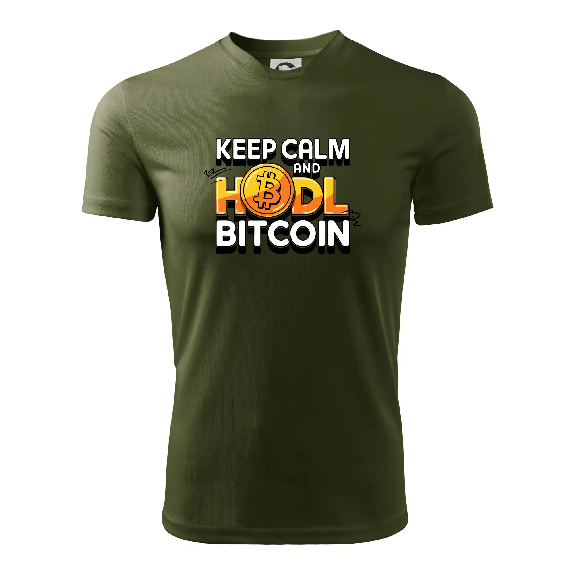 3D nápis Keep Calm and HODL Bitcoin