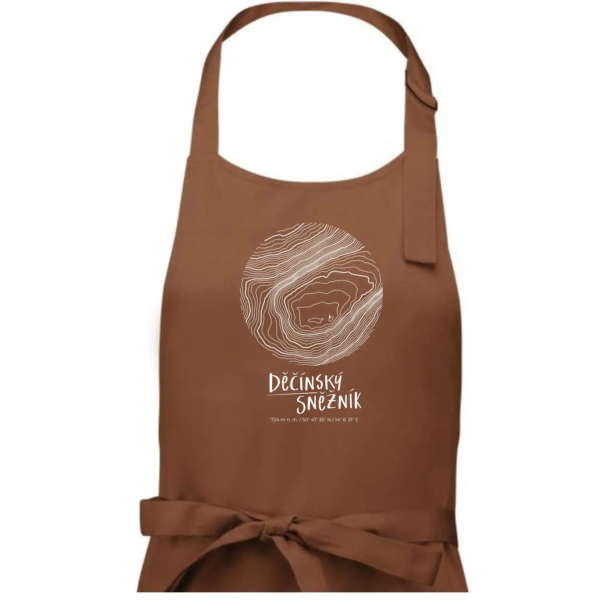 Děčínský Sněžník - vrstevnice v kruhu