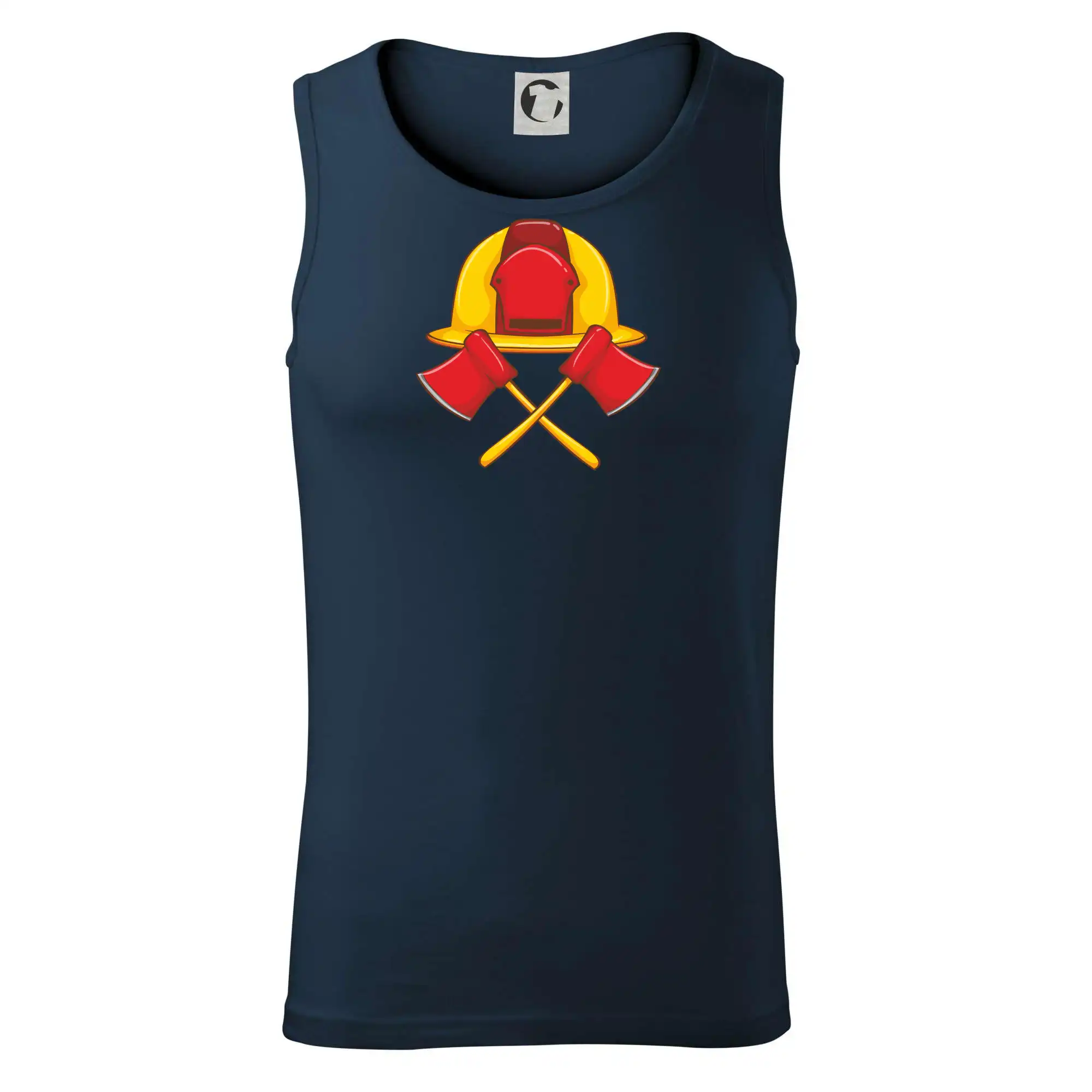 Originálne tričká pre hasičov - Hasičská helma a sekera - Tielko pánske Core