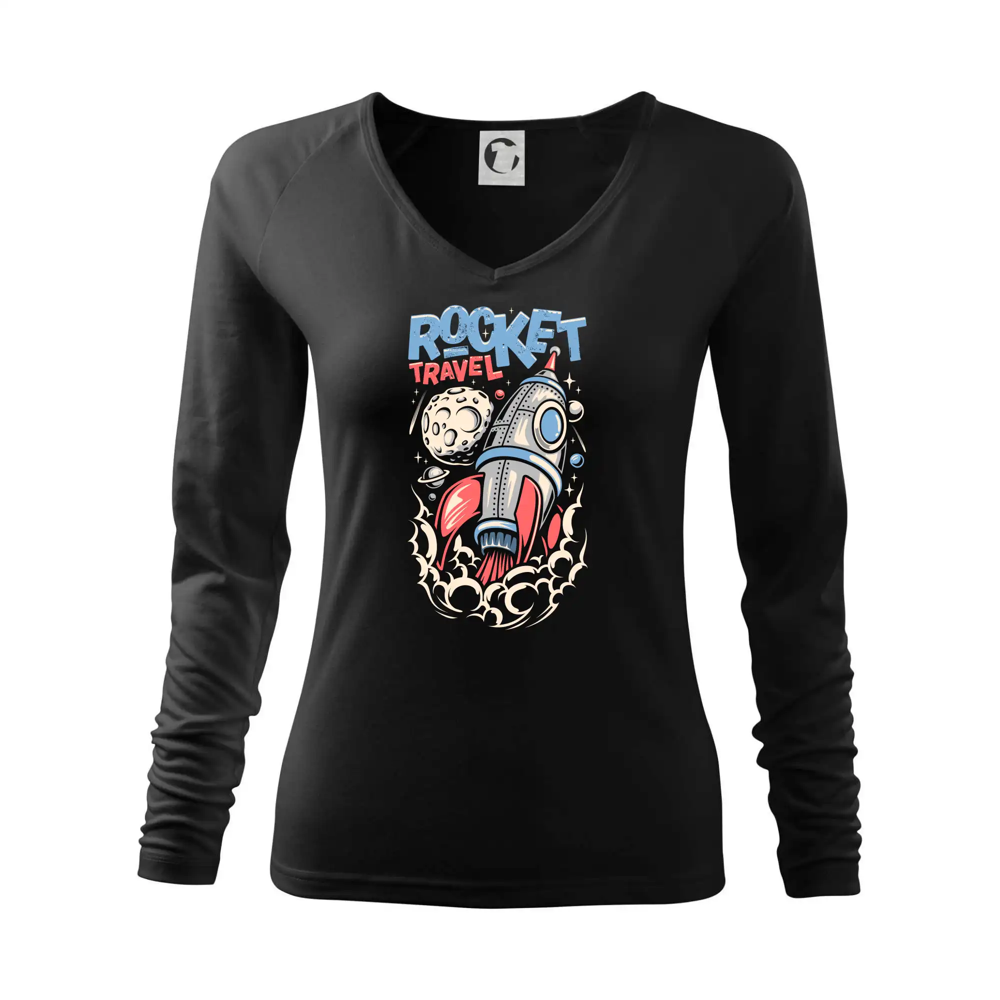 Vesmirne tričká - Rocket travel - Tričko dámske Elegance