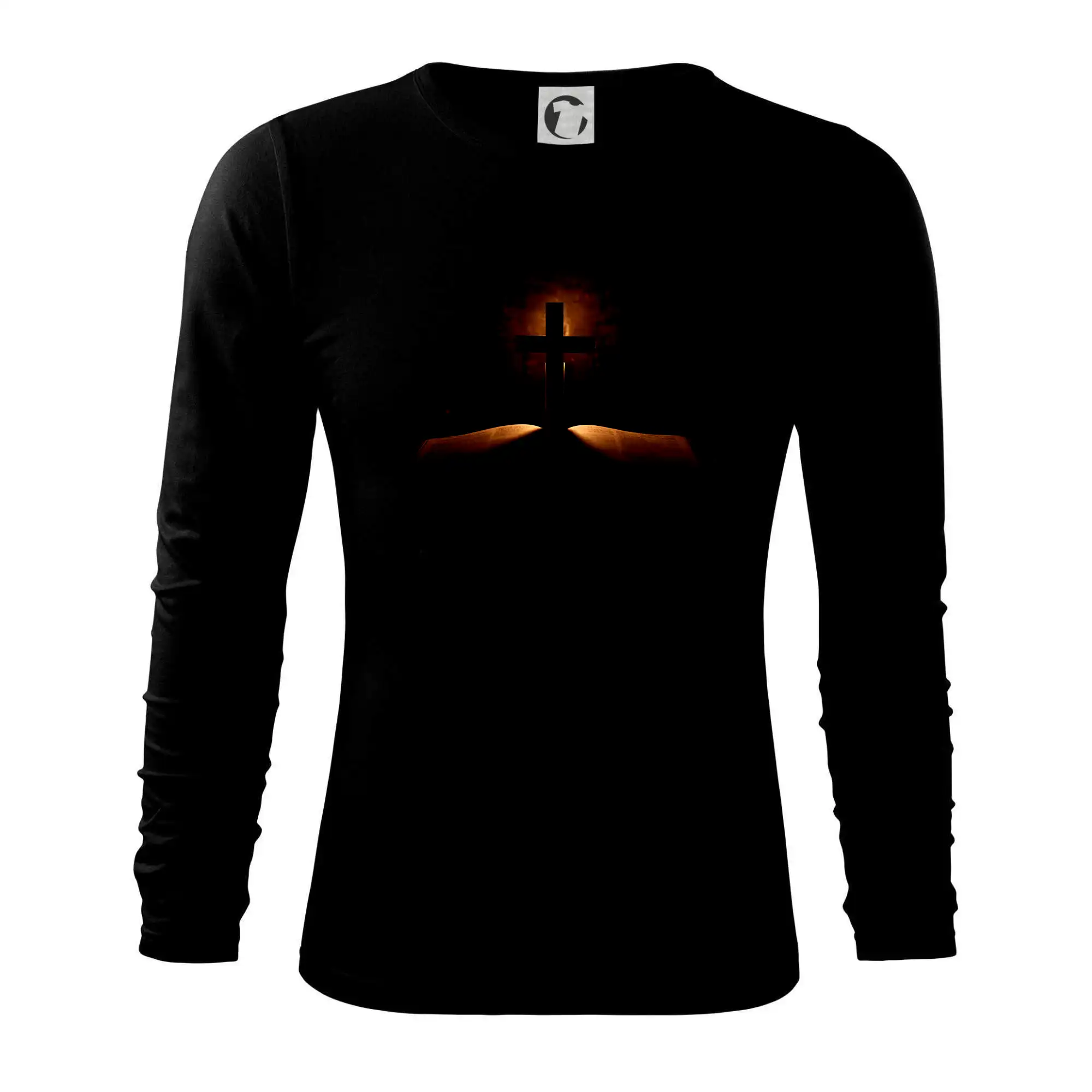 Biblia a kríž - Tričko s dlhým rukávom FIT-T long sleeve