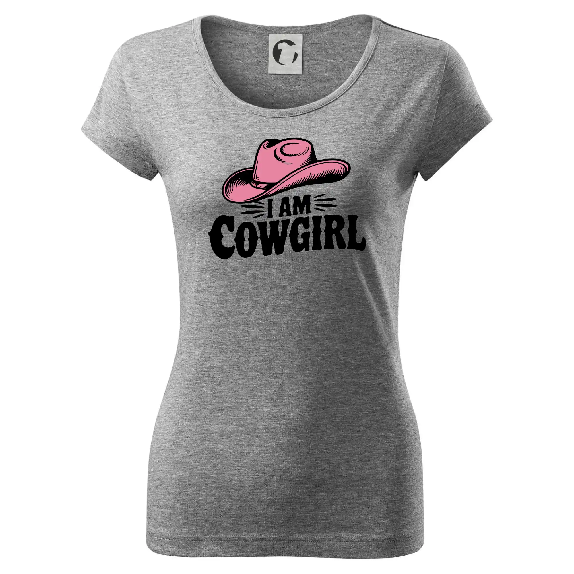 Tričká s koňmi - Iam cowgirl klobúk - Dámske tričko Pure