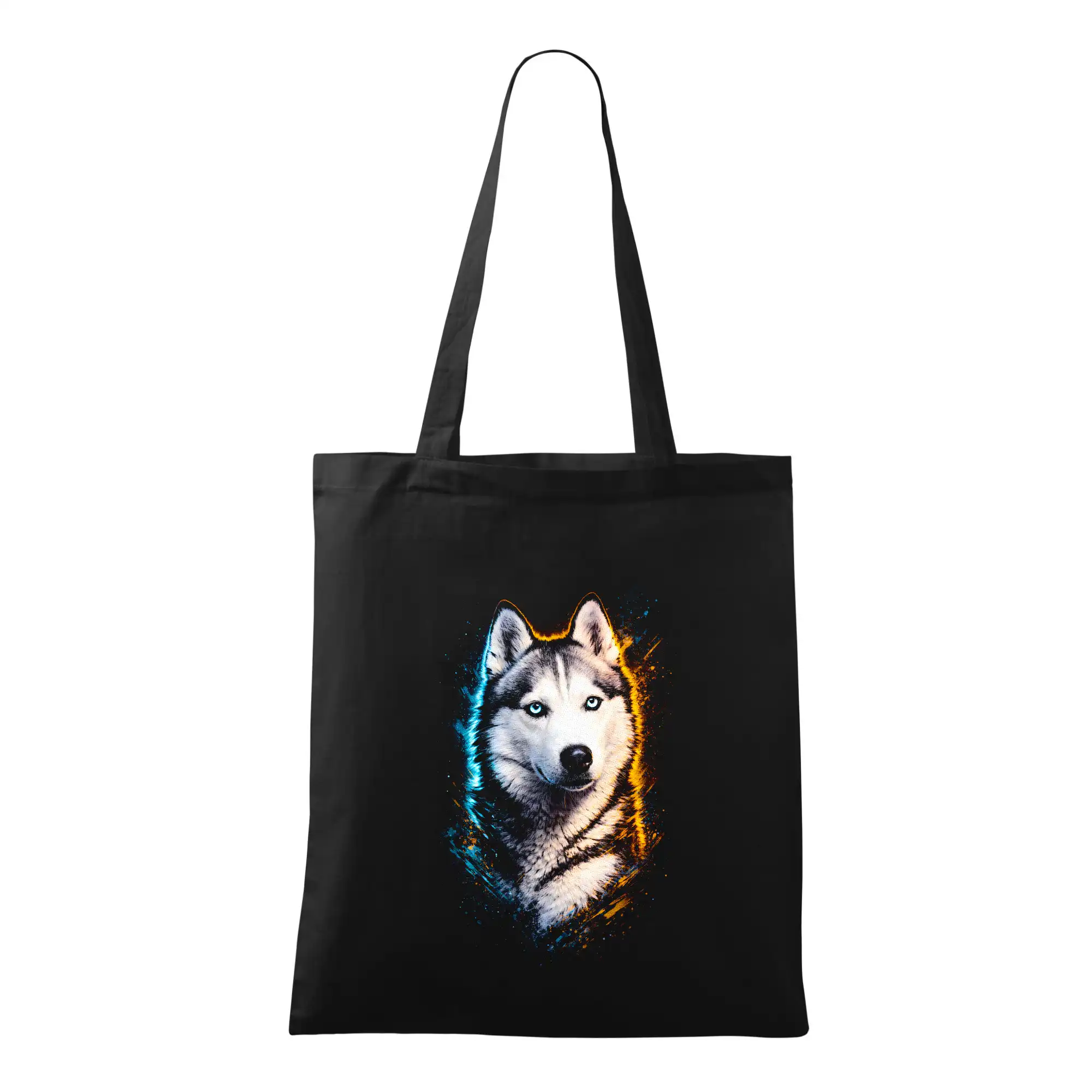 Tričká s motívom Sibírsky husky - Obrázok poltón Husky hlava - Taška bavlnená