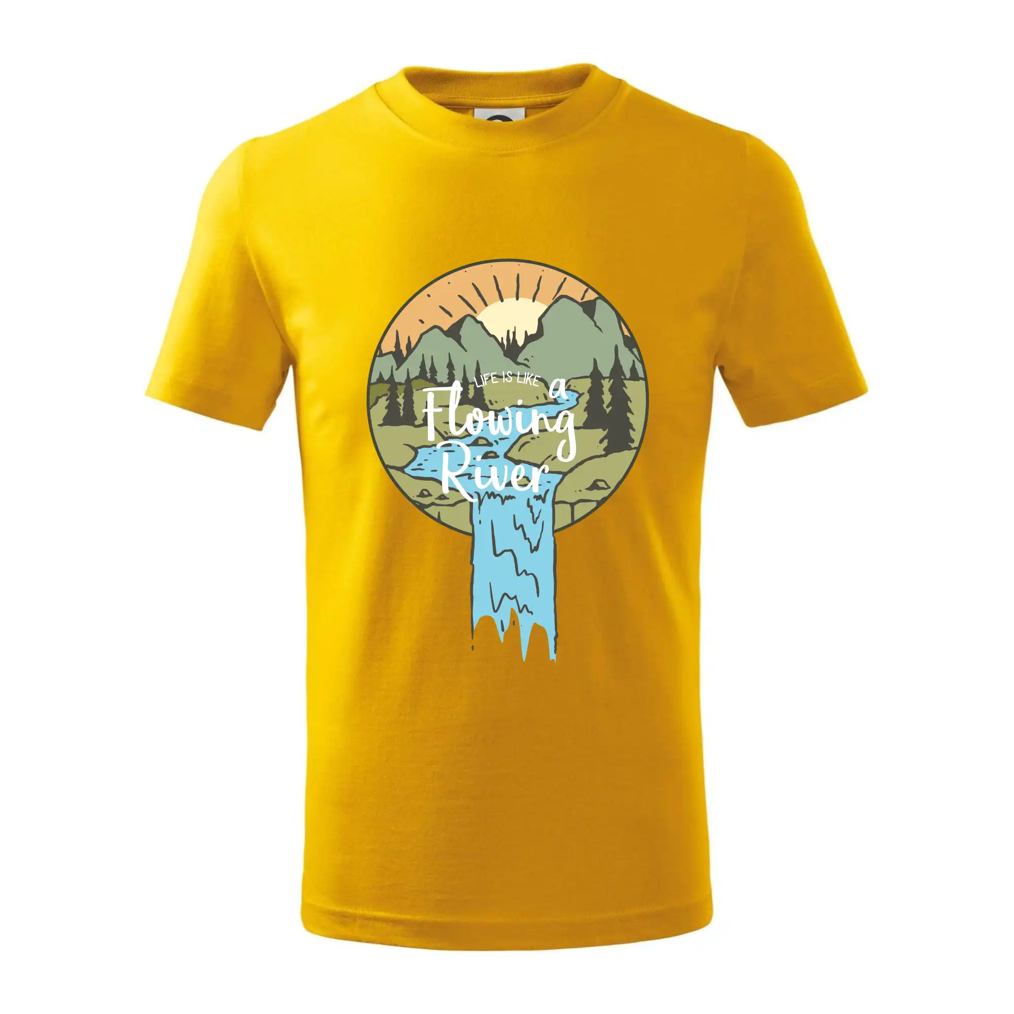 Vodácke tričká - Life is like a Flowing river - Tričko detské bavlnené