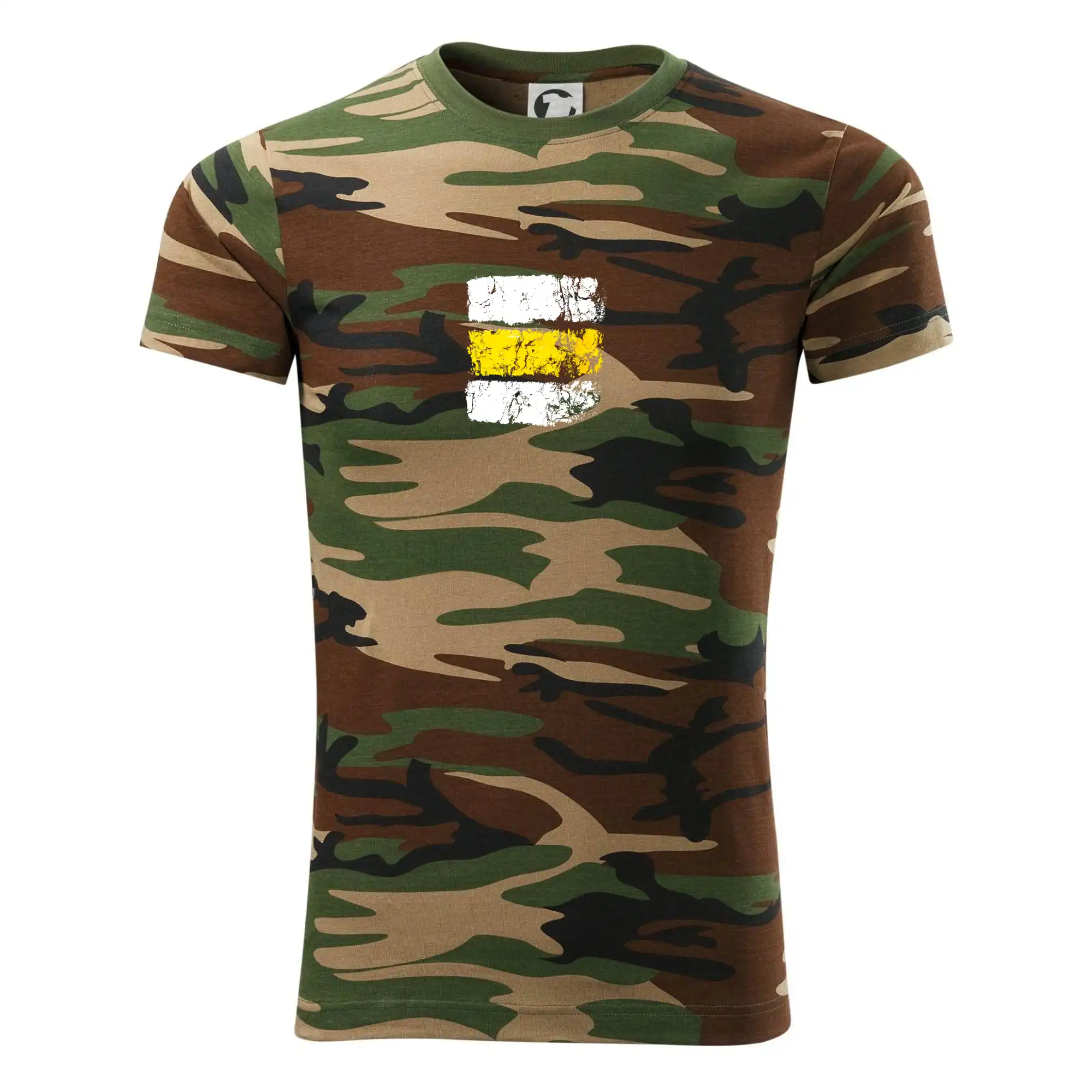 Trička pre cestovateľov - Turistická značka - žltá - Army CAMOUFLAGE
