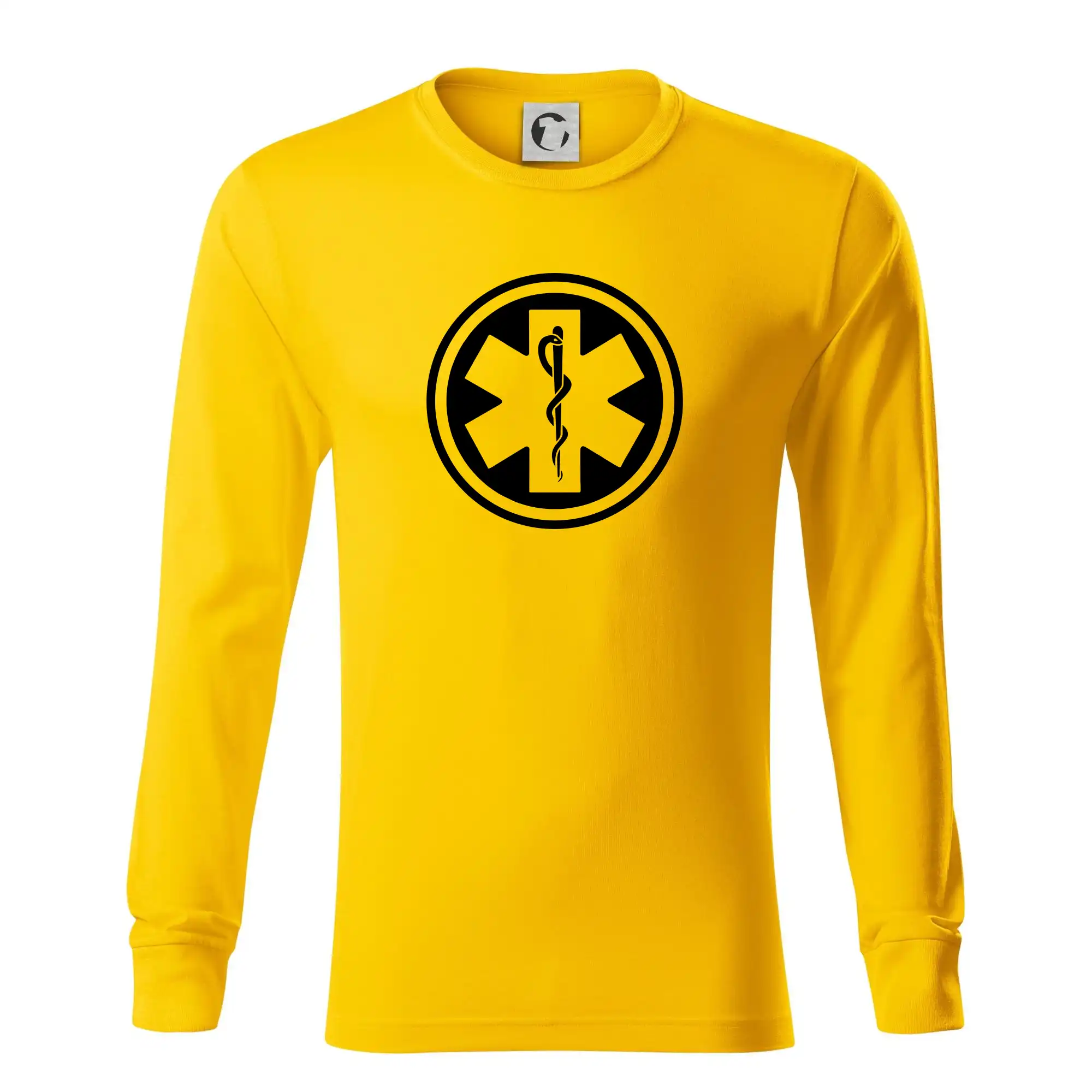 Tričká a mikiny pre záchranárov a lekárov - Kvalitné oblečenie pre zdravotníkov - Rescue logo samostatné guľaté - Tričko s dlhým rukávom LS R05