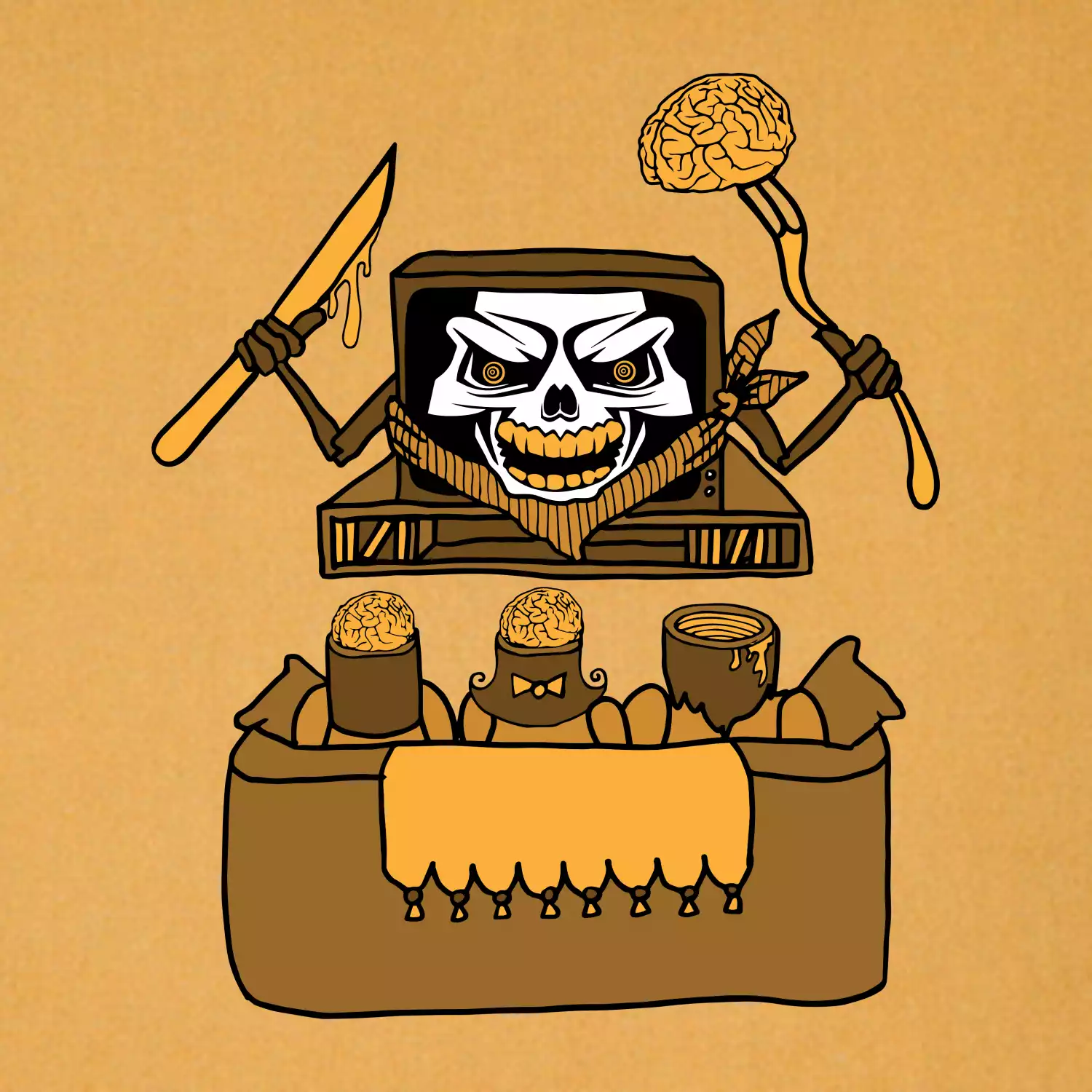 Mozkožrút - televízia (Pecka design)