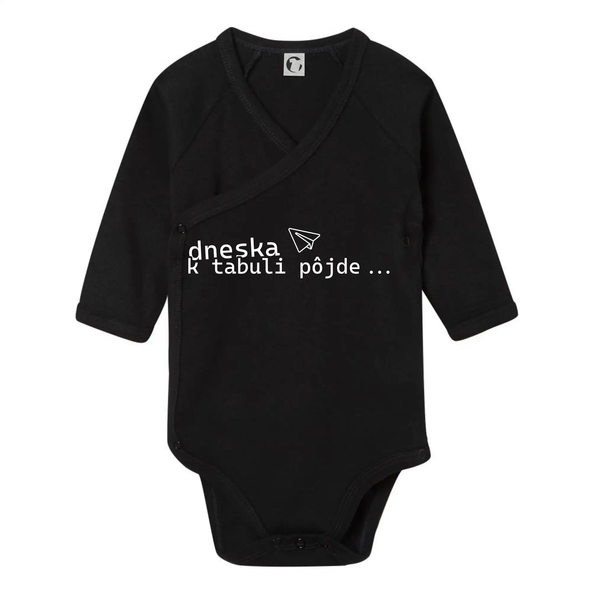 Učiteľské tričká - Dneska k tabuli pôjde - Body zavinovacie s dlhým rukávom