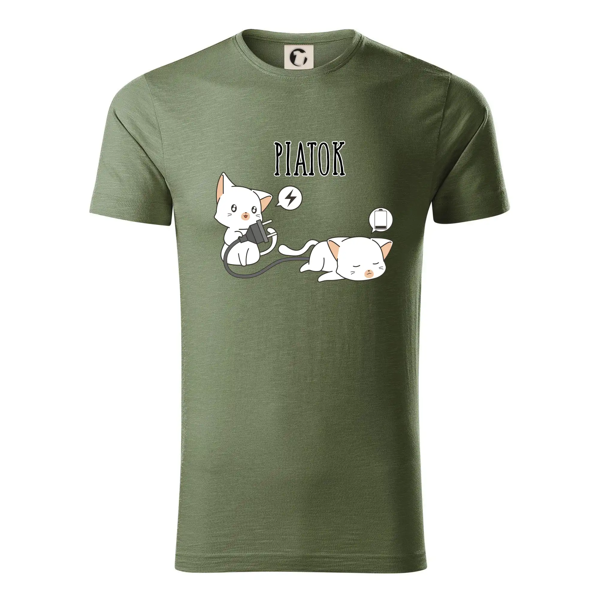 Vtipná tričká s mačkou - Mačky bez energie piatok - Tričko z organickej bavlny