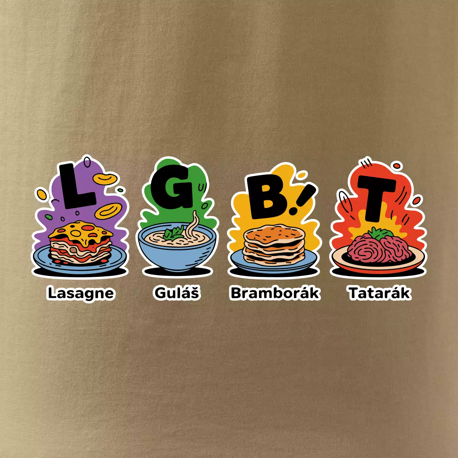LGBT - Lasagne, Guláš, Bramborák, Tatarák