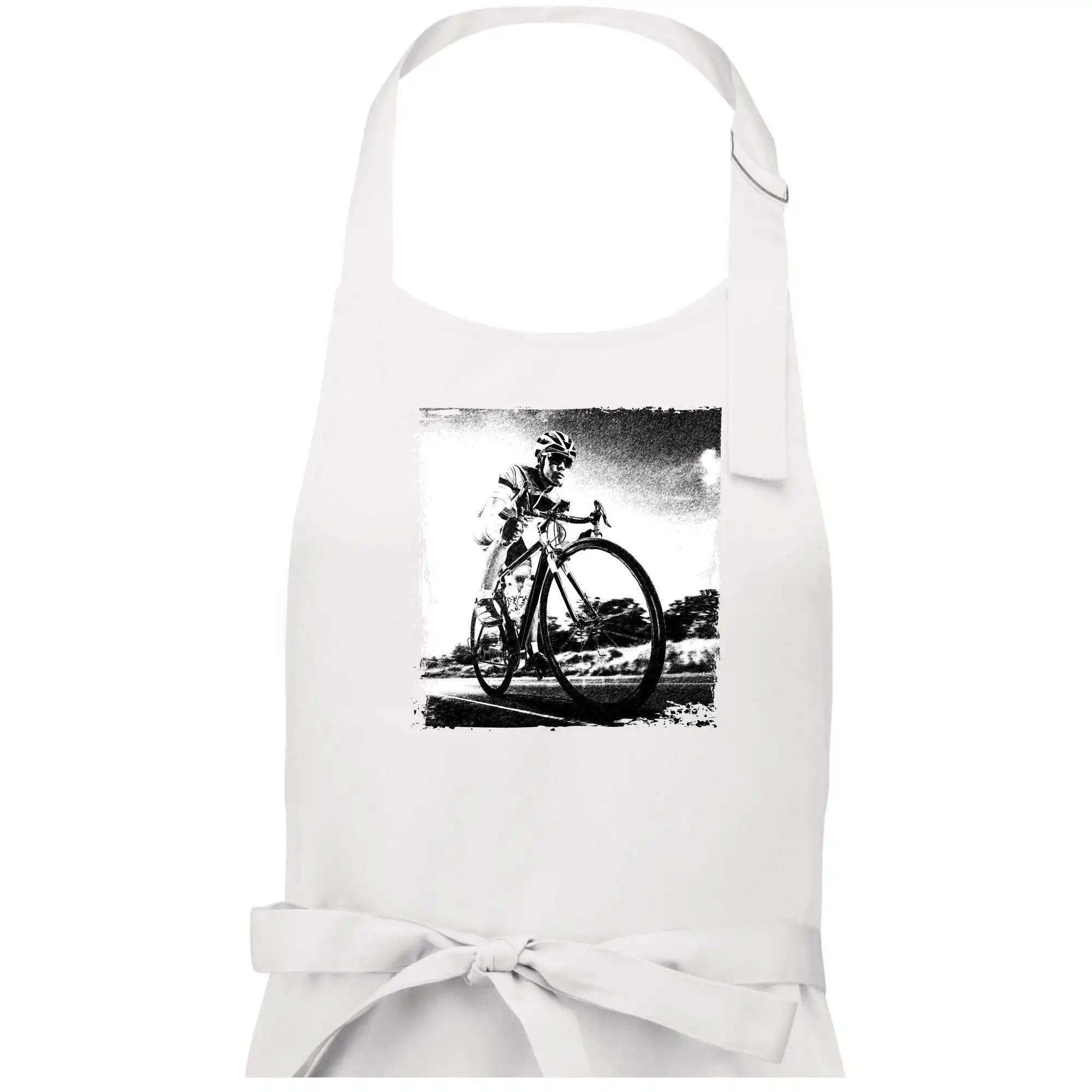 Cyklista černobílá cesta