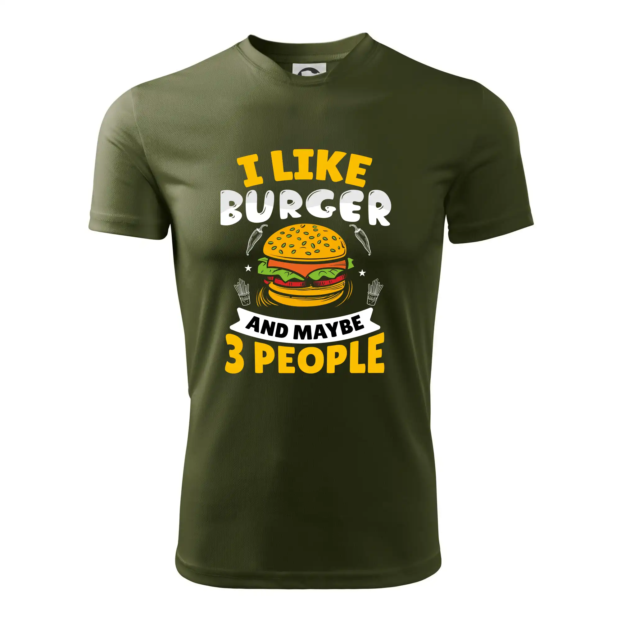 I like burger and maybe 3 people