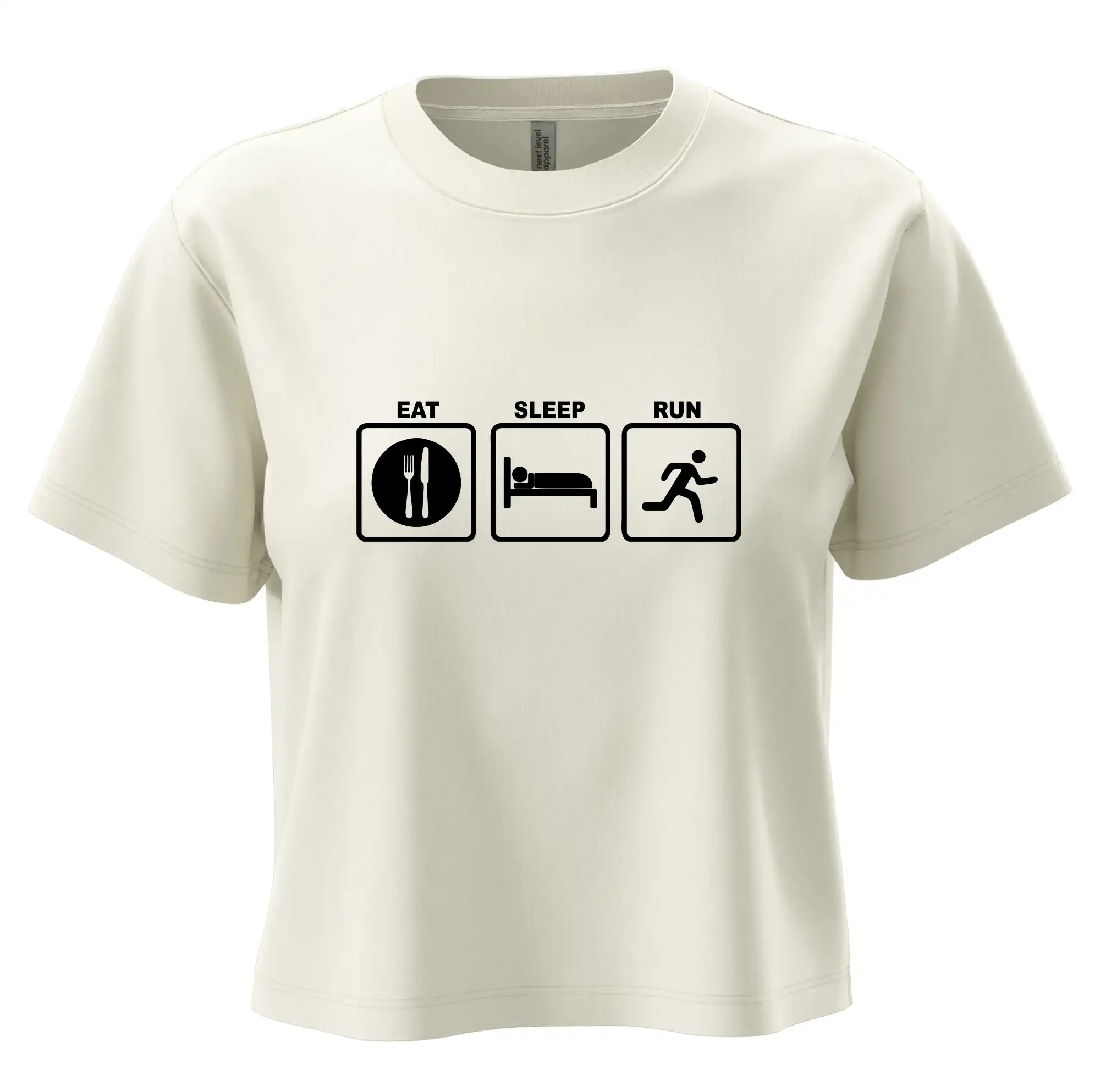 Eat sleep run čtverce