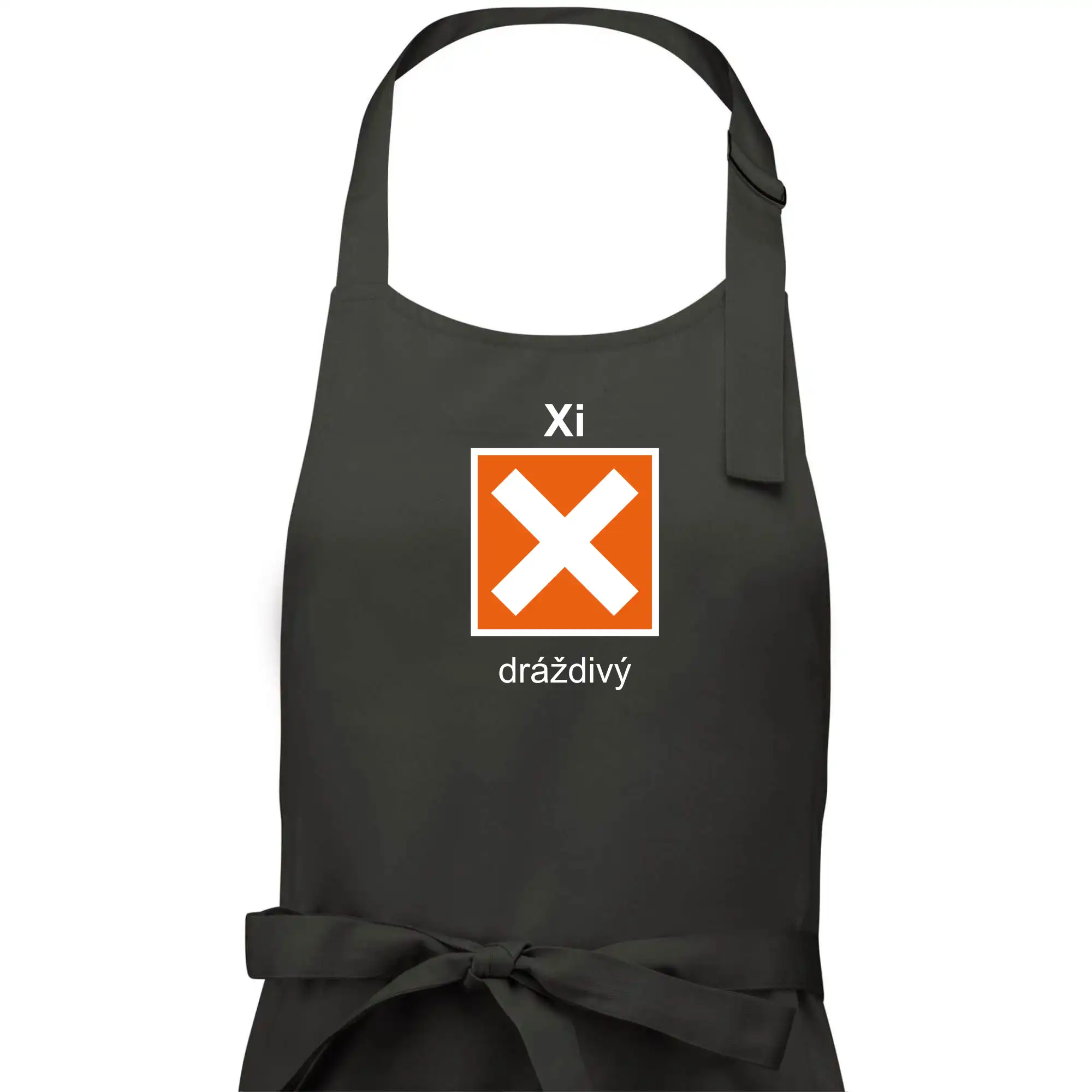 Grafické tričká - Xi Dráždivý - Výstražná tabuľka na tričku - Dámska zástera na varenie