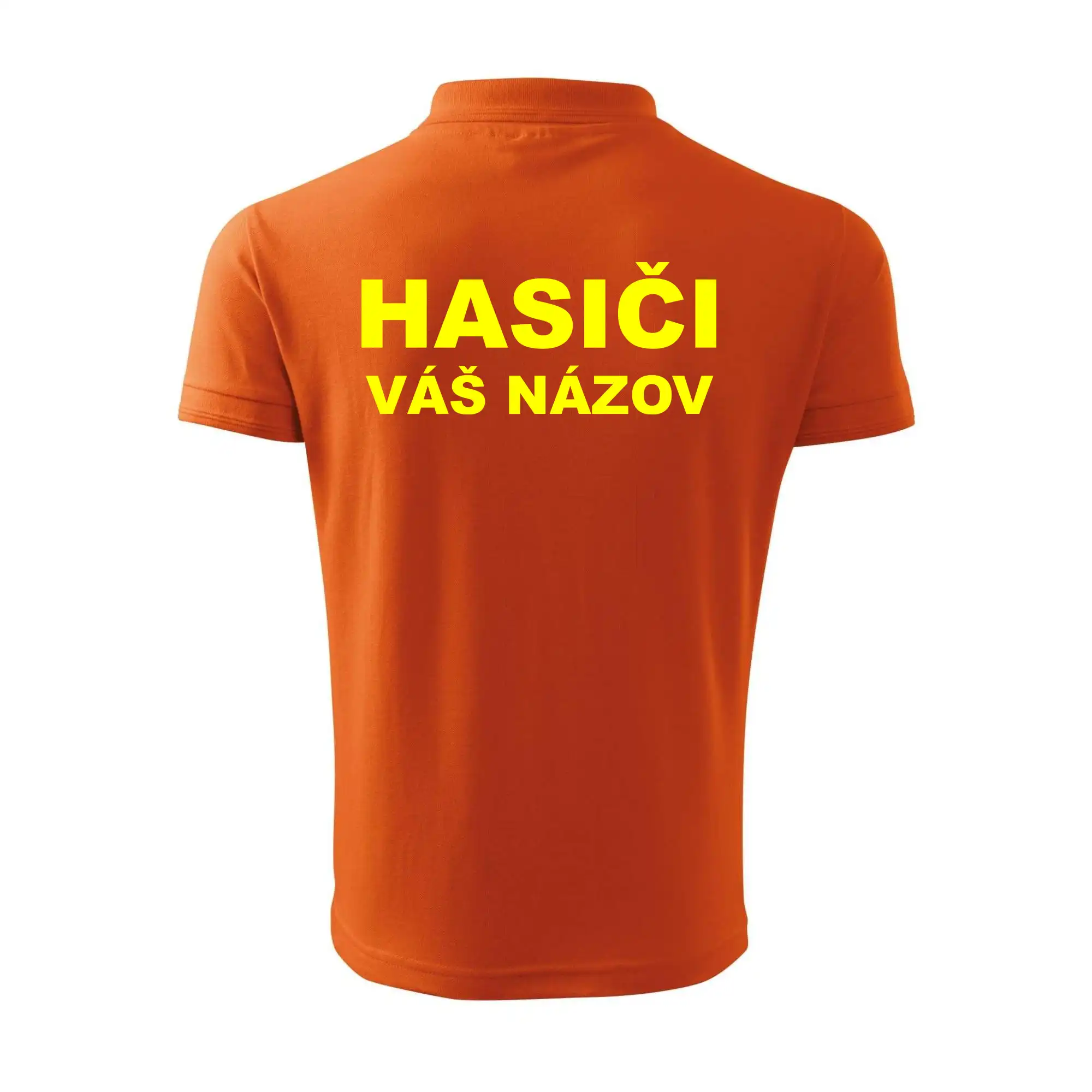 Hasiči - žltý nápis - váš názov zboru