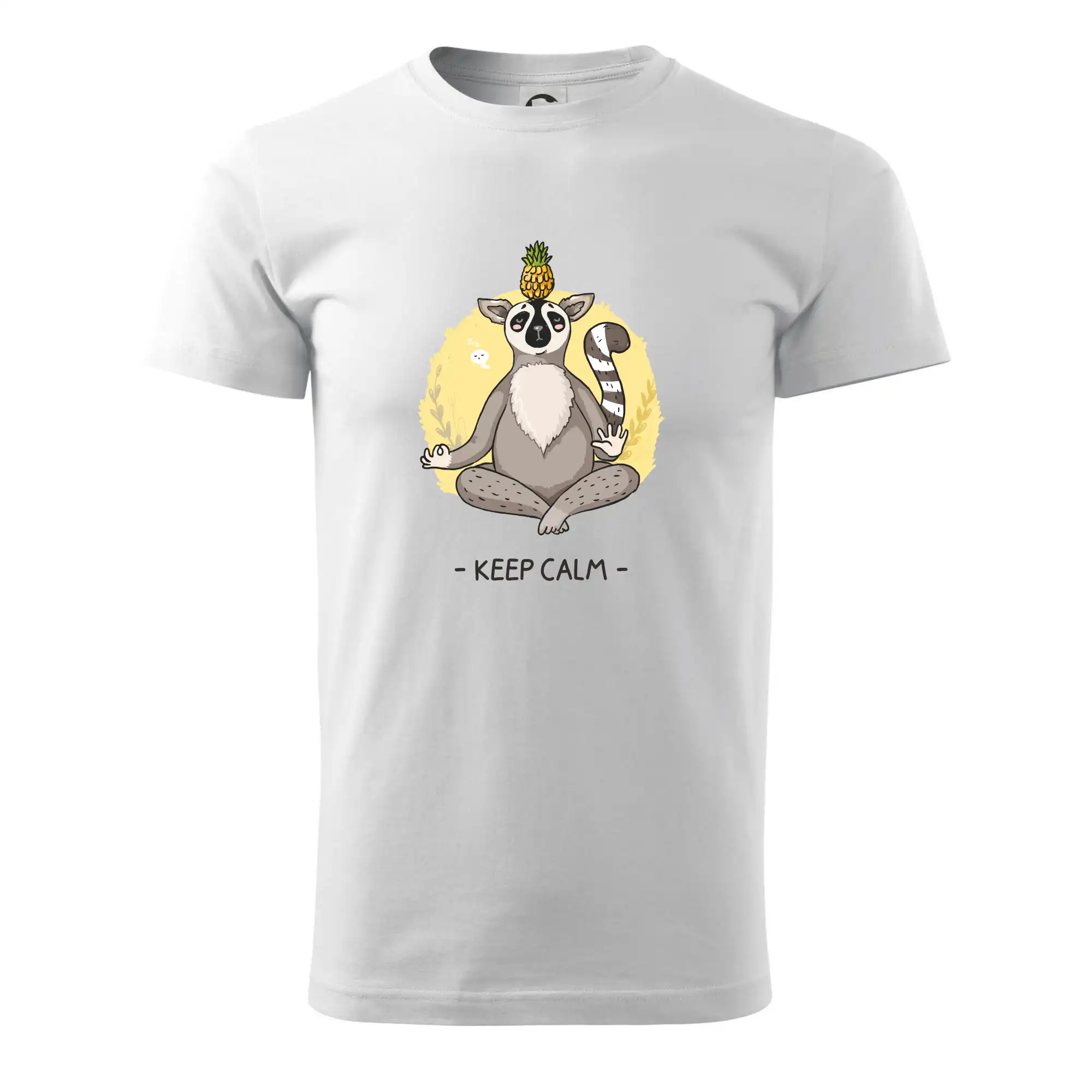 Tričká na jógu - Yoga - keep calm kreslený - Pánske tričko nižšej gramáže