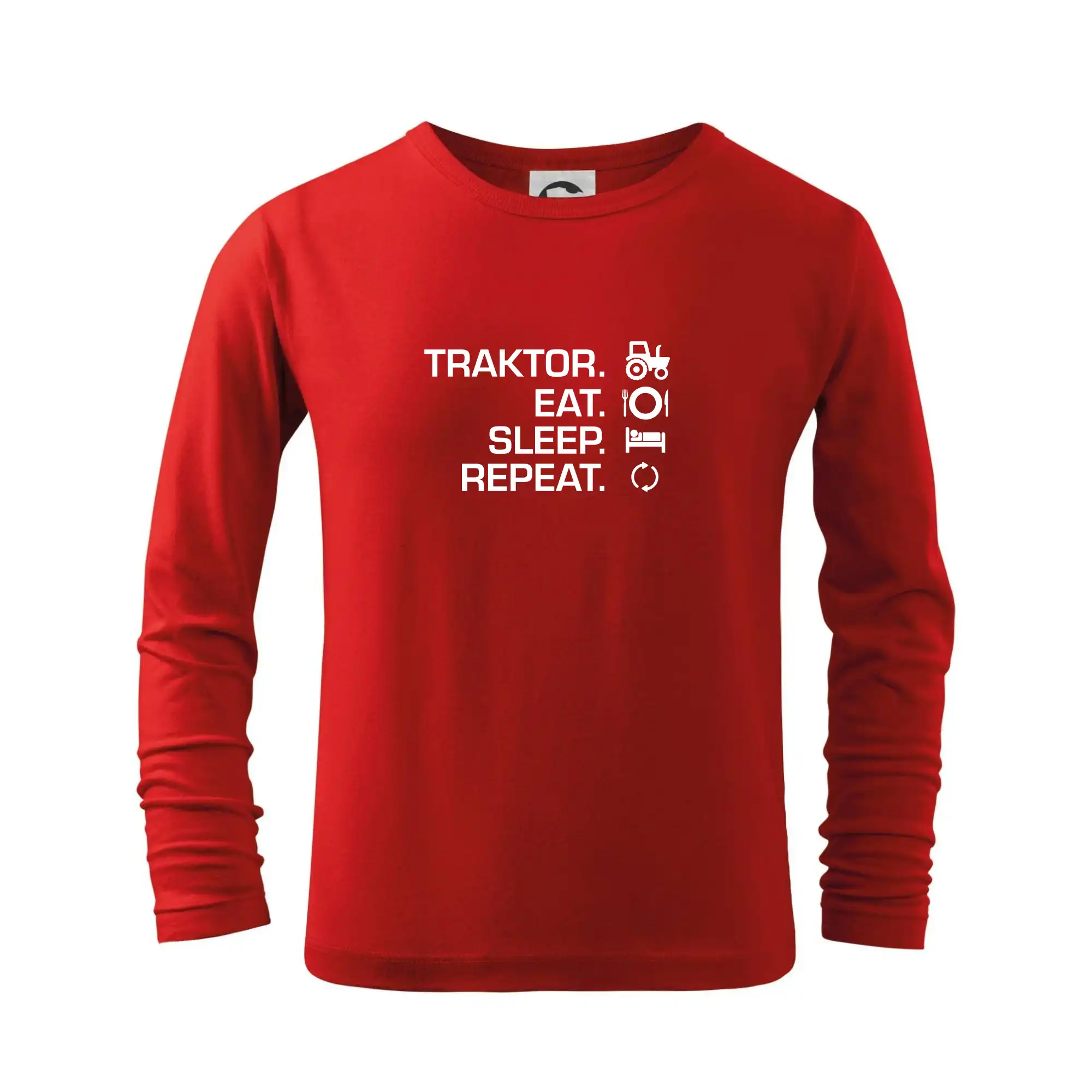 Traktor eat sleep repeat - Tričko detské Long Sleeve